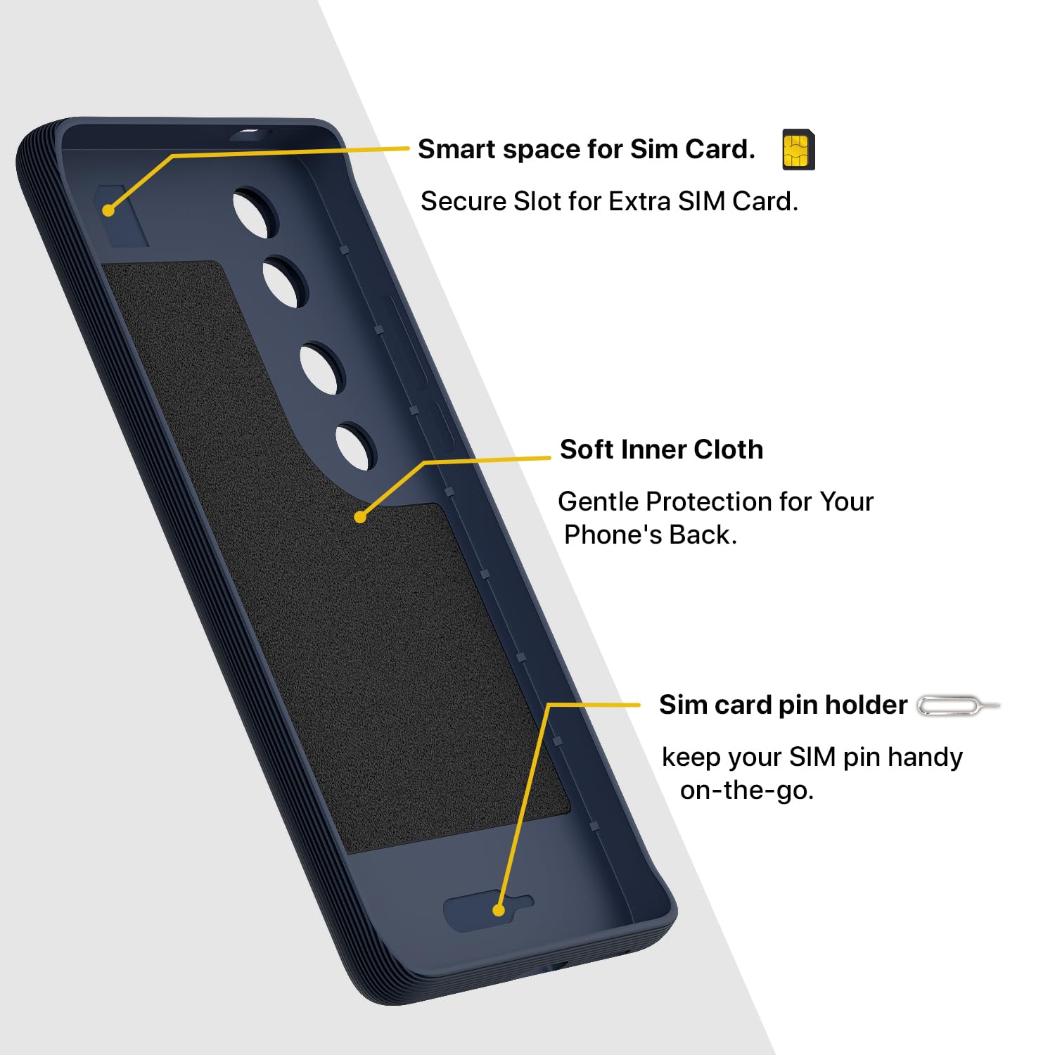 Pikkme Vivo V40 5G / V40 Pro 5G / T3 Ultra 5G Gencase Back Cover (Blue)