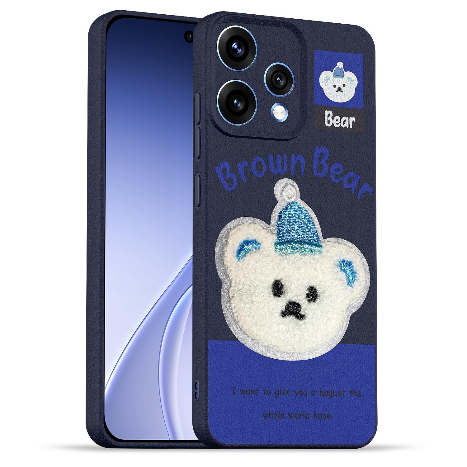 Oppo Reno 15 5G mobile back cover in blue by Pikkme