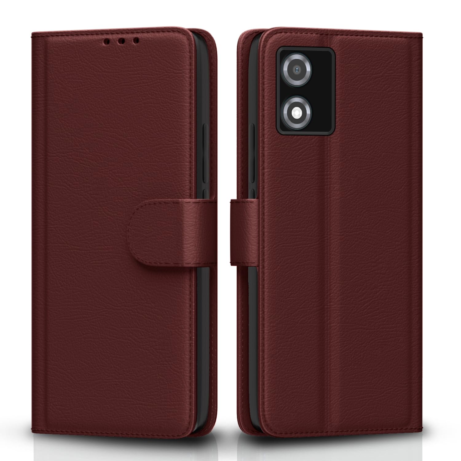 Brown Wallet flip cover for Moto E13 – Pikkme