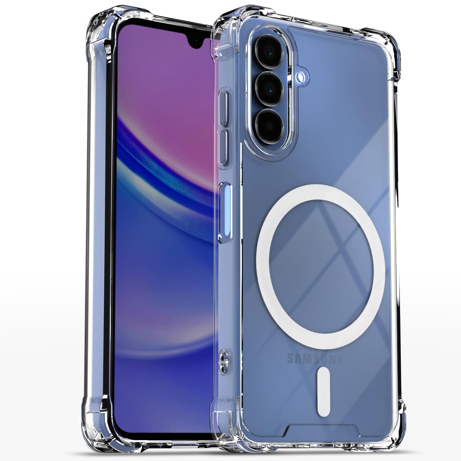 Pikkme Samsung A15 4G/A15 5G transparent mag-safe back cover