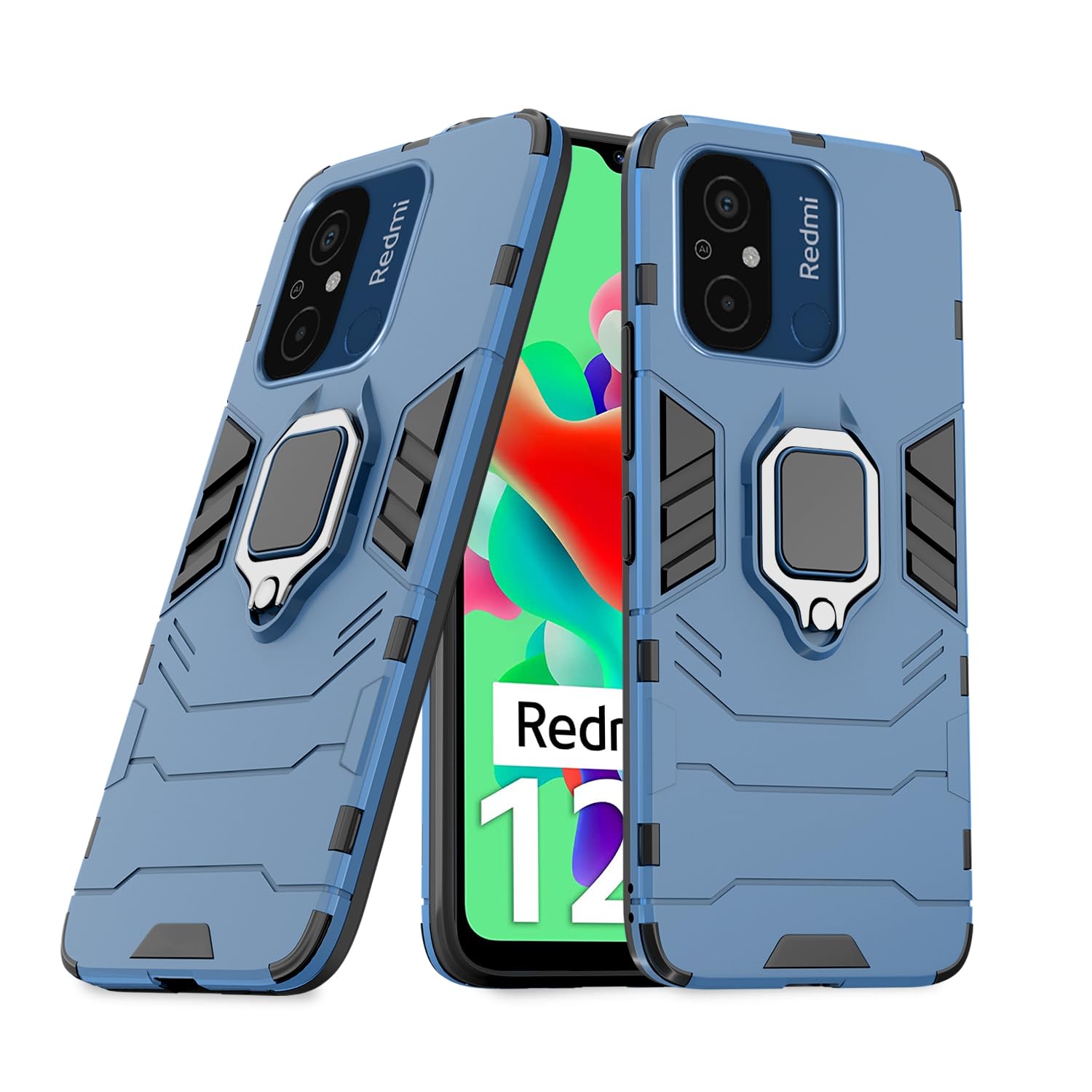 Redmi 12C / Poco C55 D5 Tough Armor Back Cover - Blue