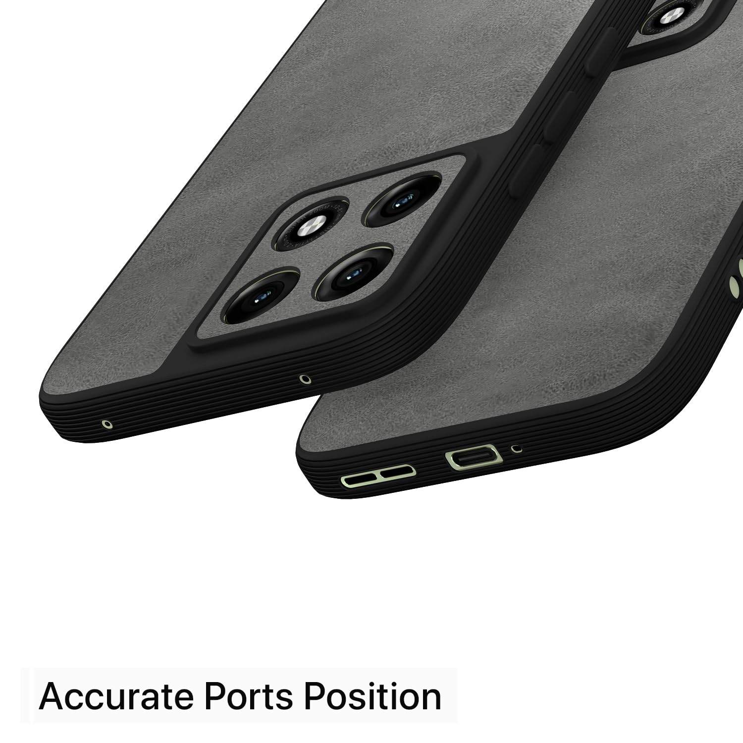 Moto Edge 70 Pro 5G Leather mobile back cover in grey by Pikkme – photo 4