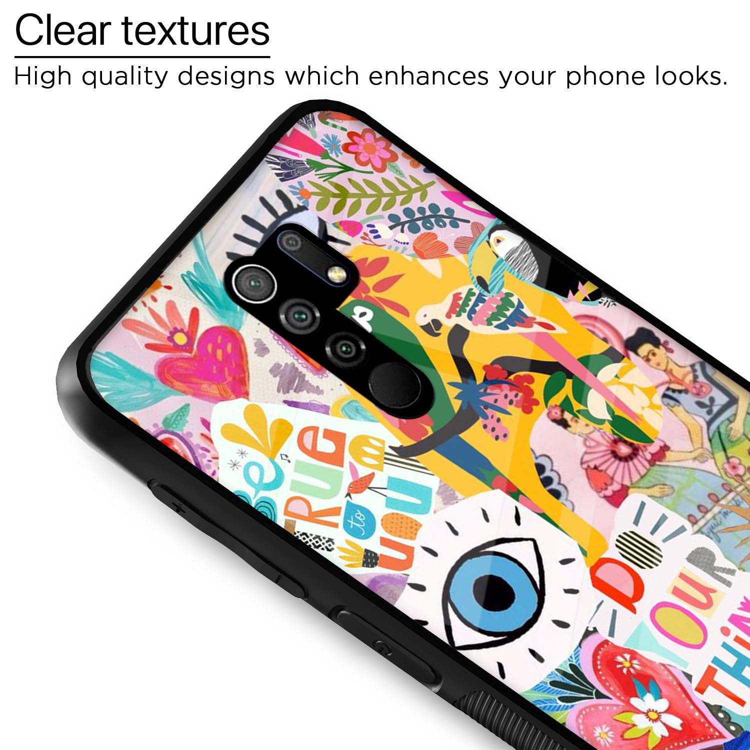 Redmi 9 Prime Flower mobile back cover by Pikkme – photo 4