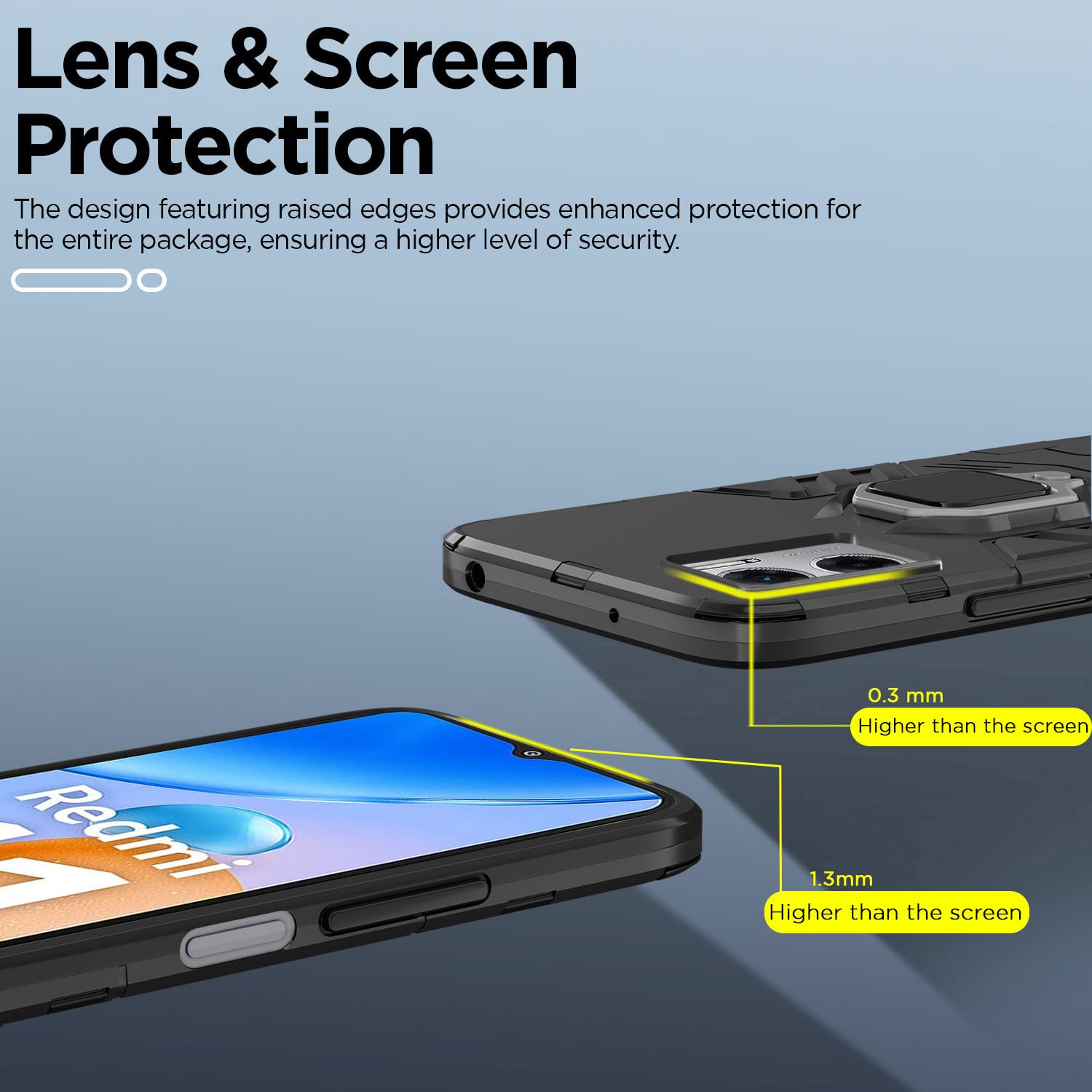 Pikkme Redmi 11 Prime 5G black mobile back cover – photo 4