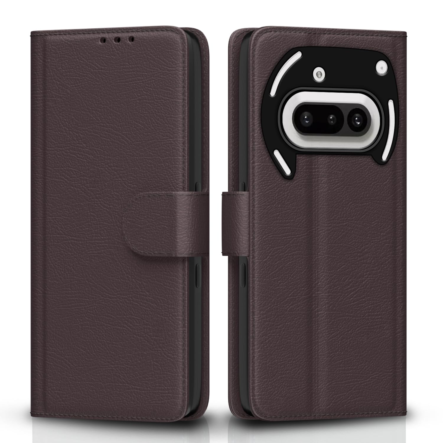 Pikkme Nothing Phone 3a 5G Vintage Flip Cover (Coffee)