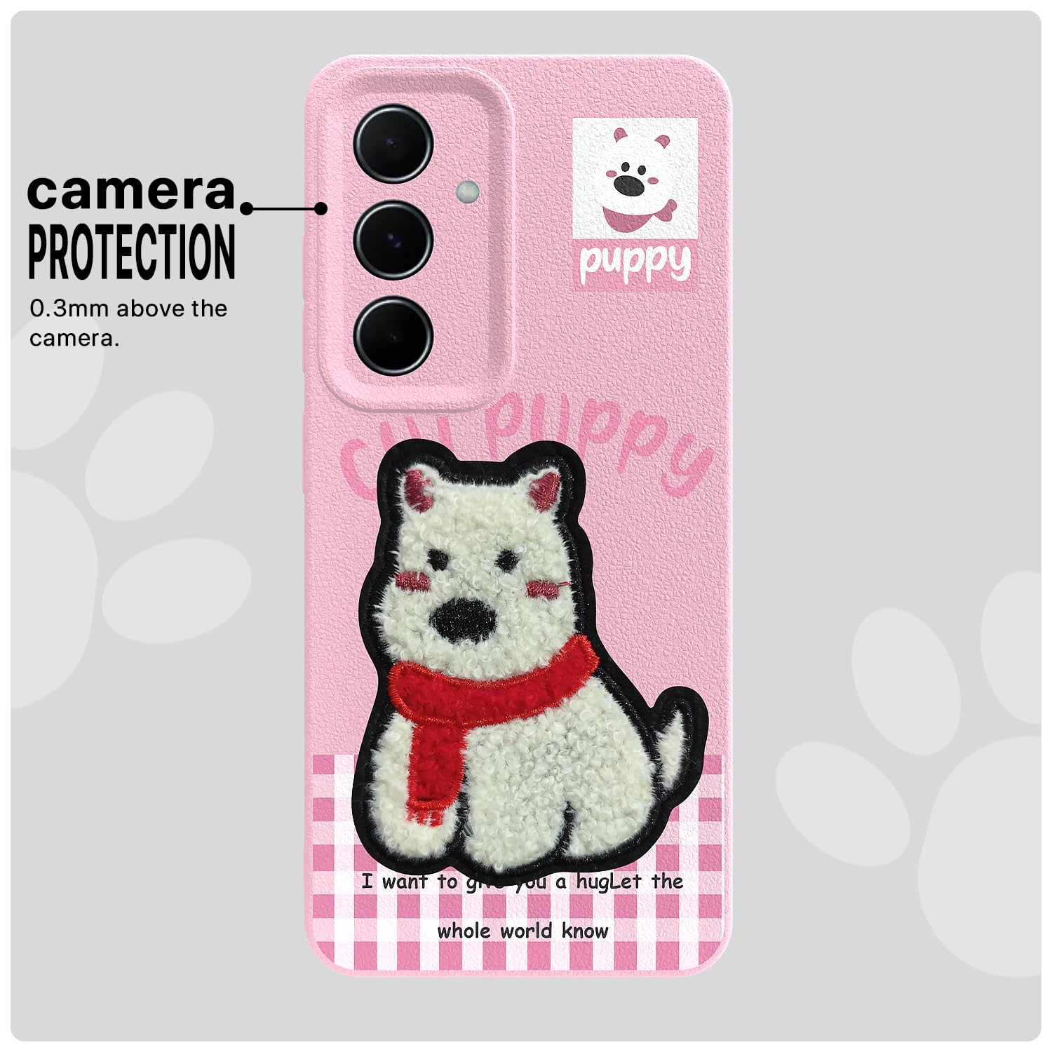 Pink Plush Patch mobile cover for Samsung A55 5G – Pikkme – photo 6