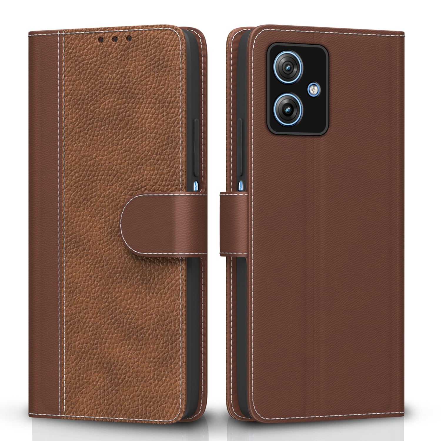 Pikkme tan flip cover for Moto G54/G64 5G