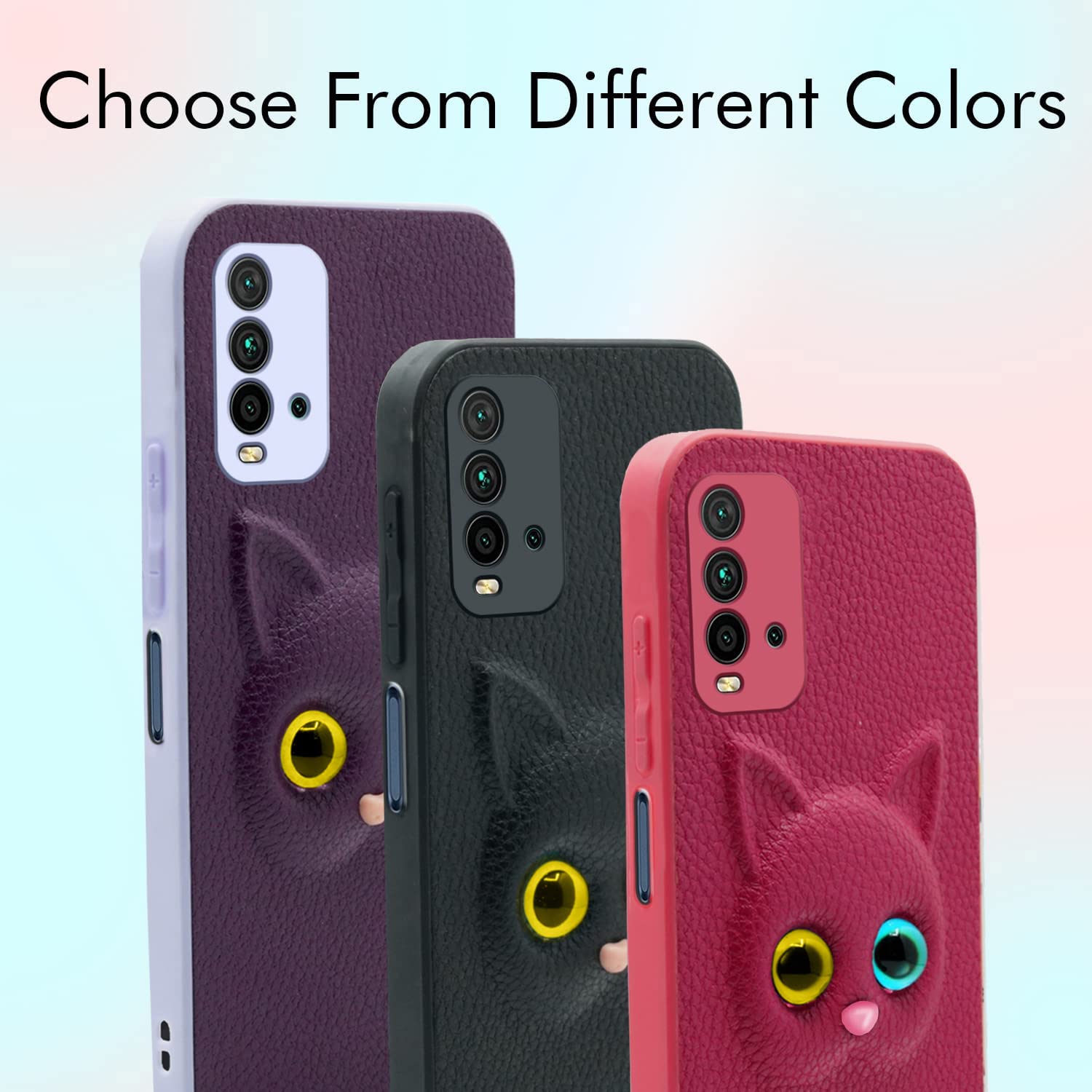 Pikkme Mi Redmi 9 Power Kitty Back Cover (Pink)