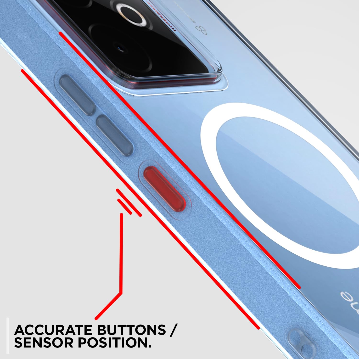 Pikkme Realme GT 7 5G / GT 7T 5G Mag-Safe Shockproof PC + TPU Back Cover (Transparent)