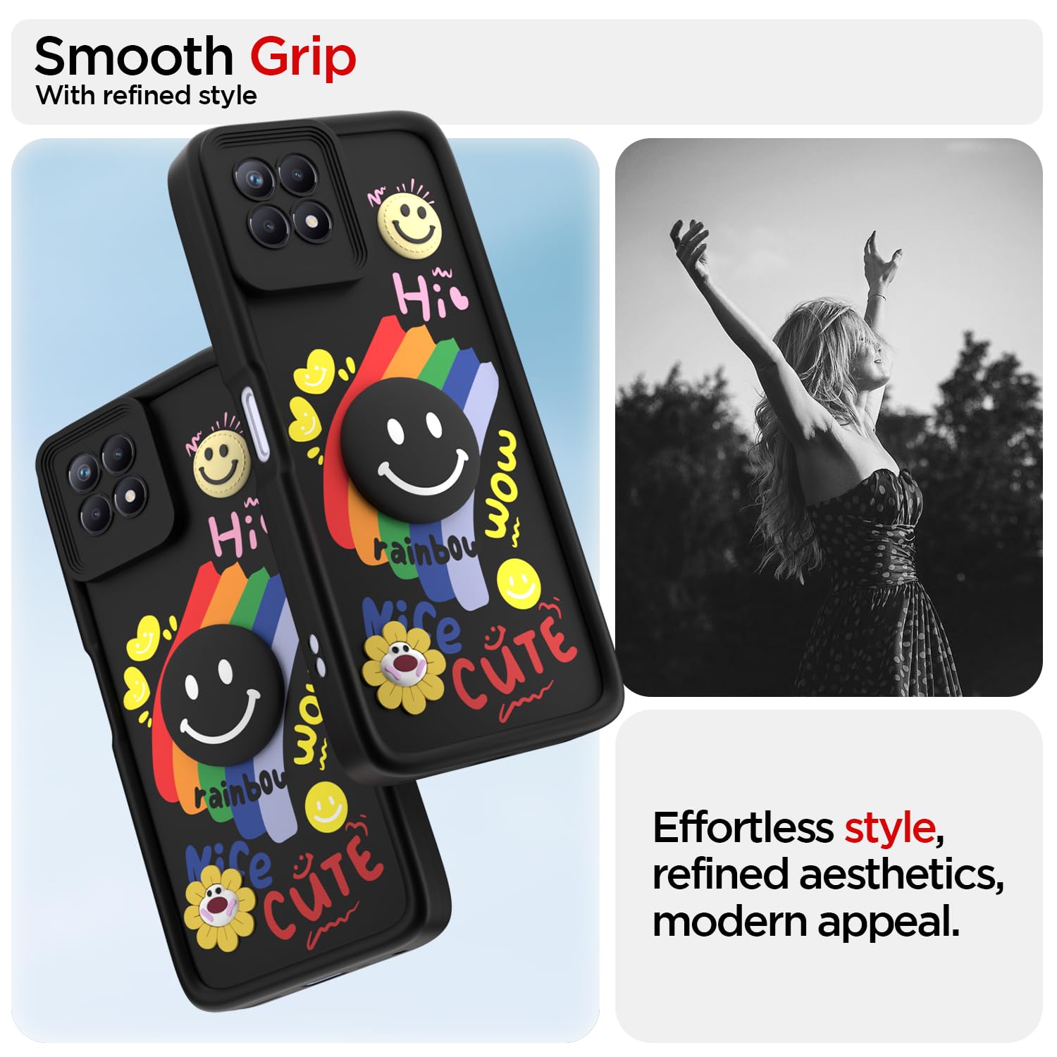 Pikkme black phone cover for Realme Narzo 50/8i 4G – photo 2
