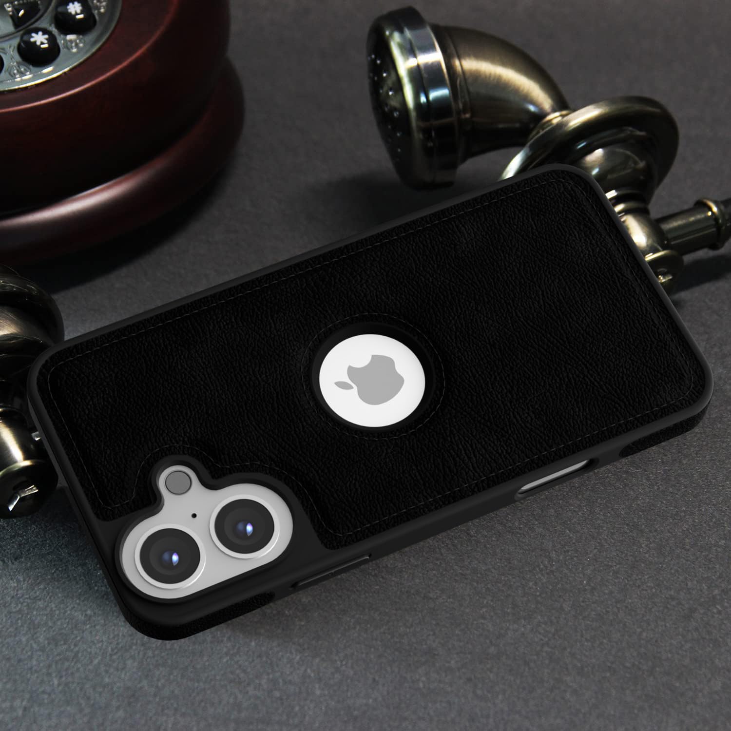 Pikkme iPhone 16 Flexible Pu Leather Back Case | Black