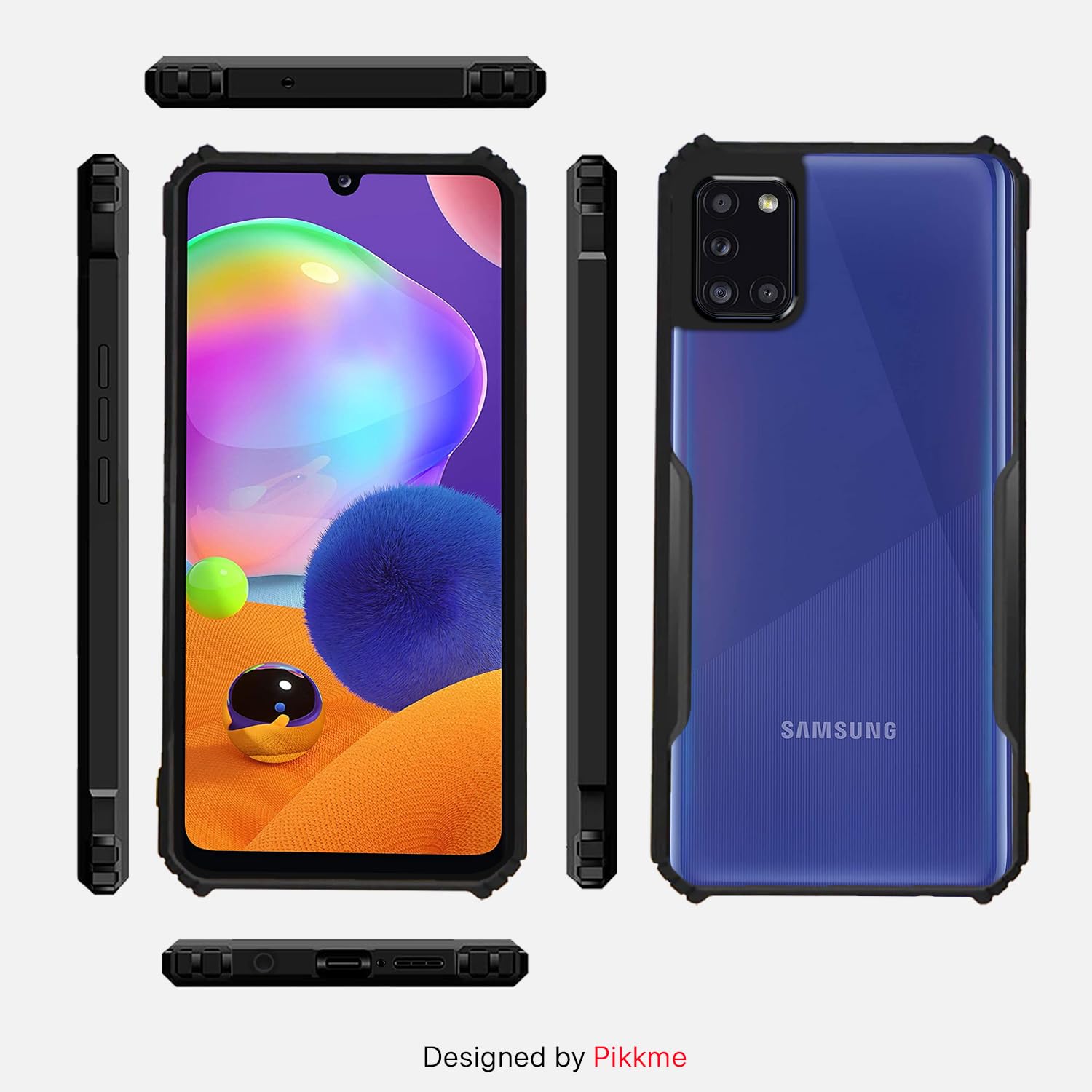 Pikkme Samsung Galaxy A31 Eagle Back Cover (Black)