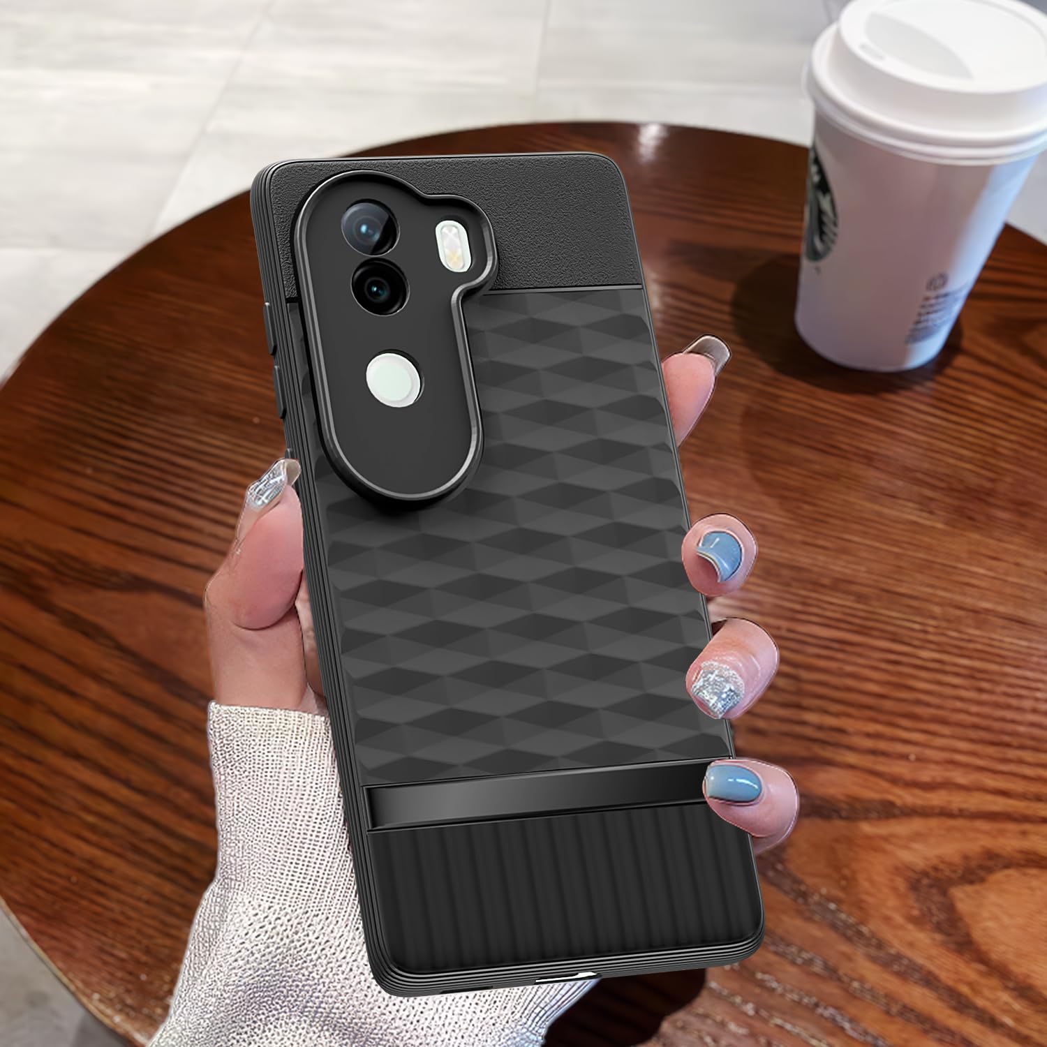 Pikkme Vivo V40e / iQOO Z9s 5G Soft Flexible Shockproof Gencase Back Cover (Black)
