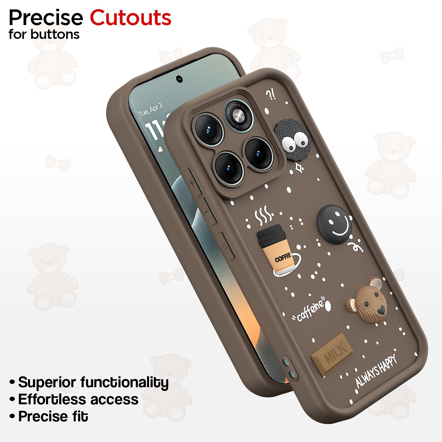 Moto Edge 70 Fusion 5G/3D mobile cover in brown by Pikkme – photo 6