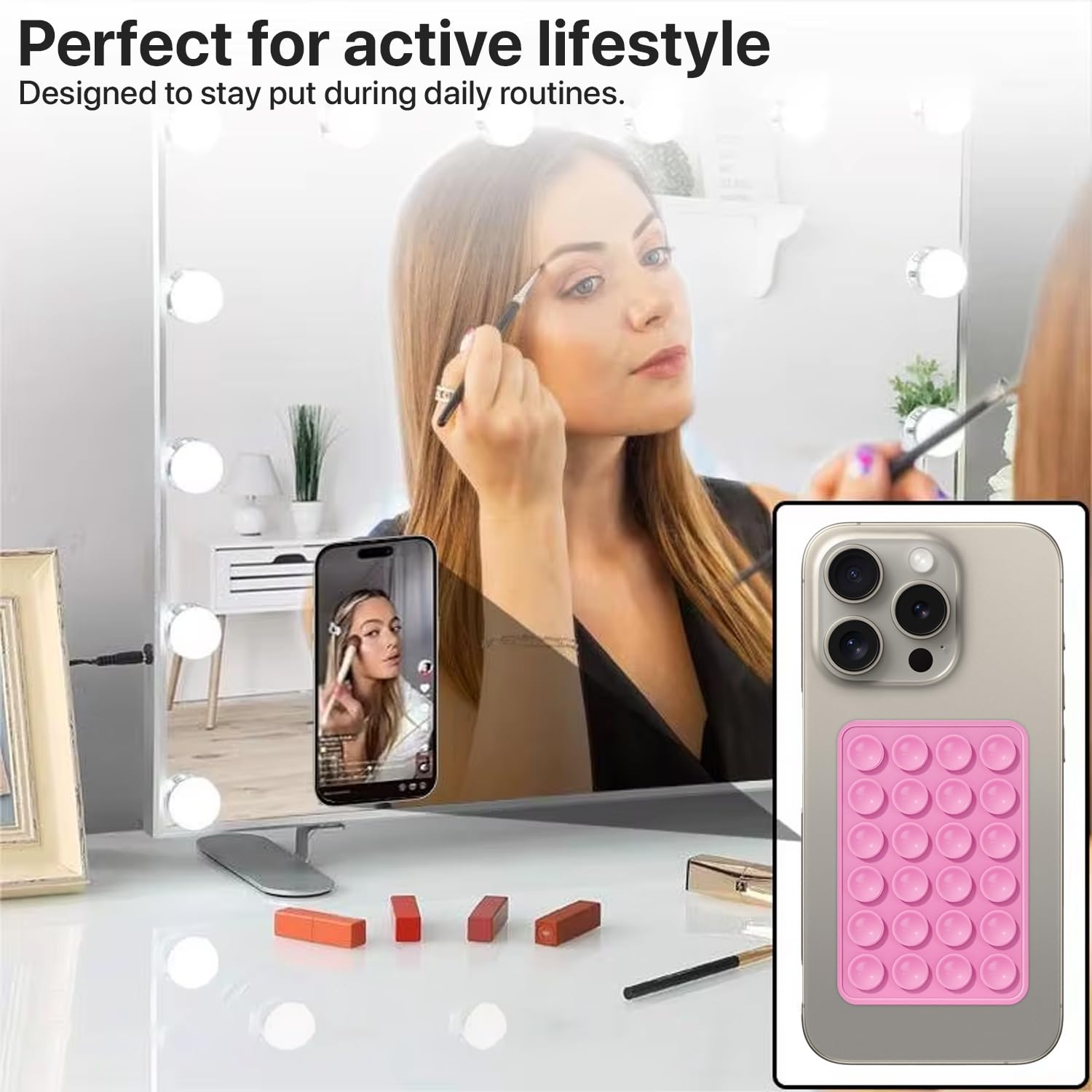 Pikkme Silicone Octopus Suction Phone Case – Hands-Free Holder, Anti-Slip Grip, Fidget Toy (Pack of 3, Multicolor)