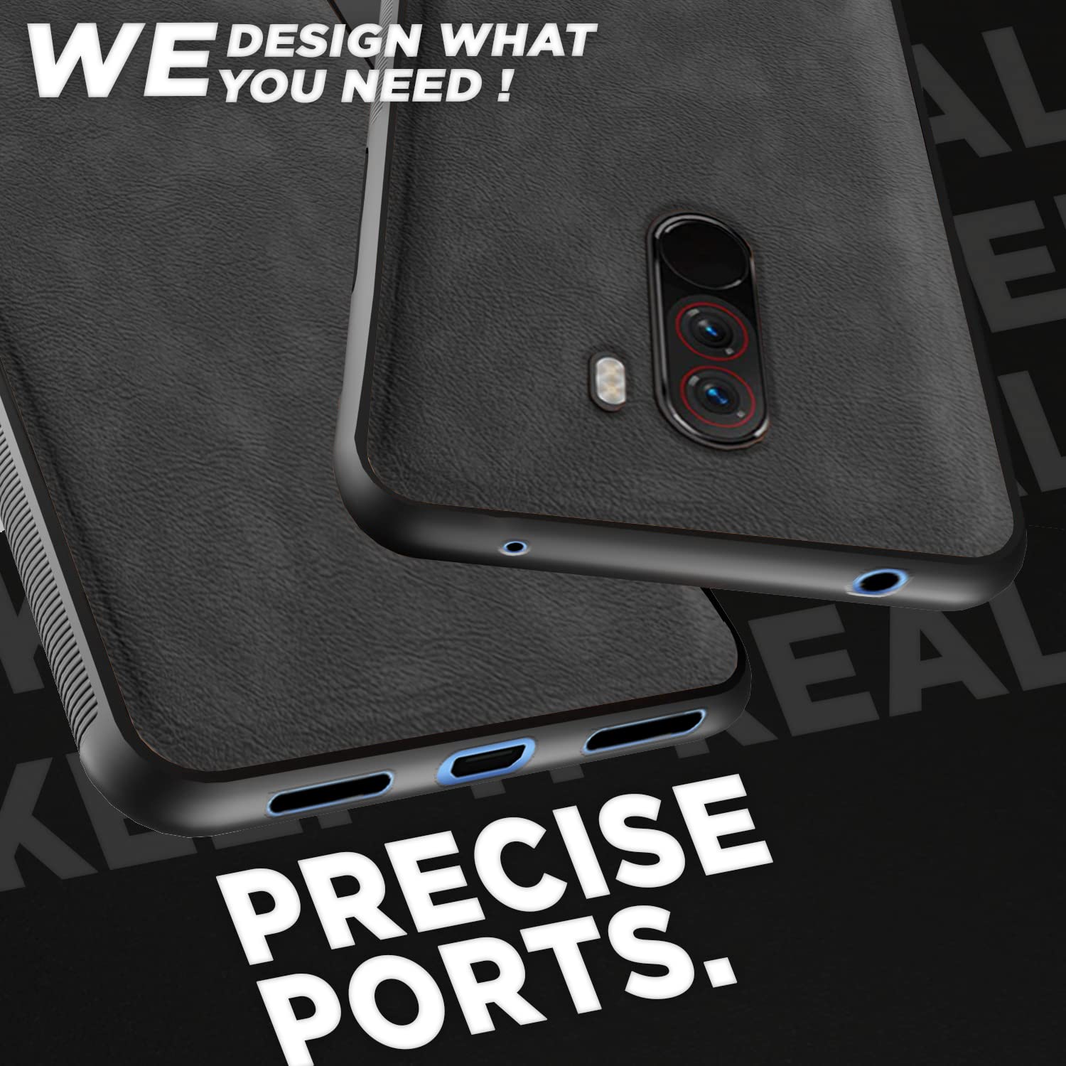 Grey Leather phone cover for Poco F1 – Pikkme – photo 3
