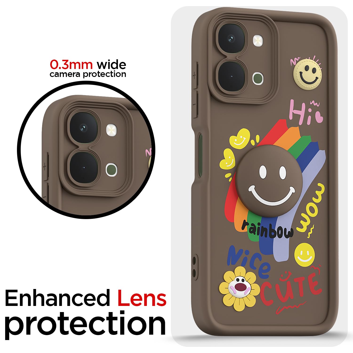 Brown mobile cover for Vivo T5x/Y51 Pro/iQOO Z11x 5G – Pikkme – photo 5
