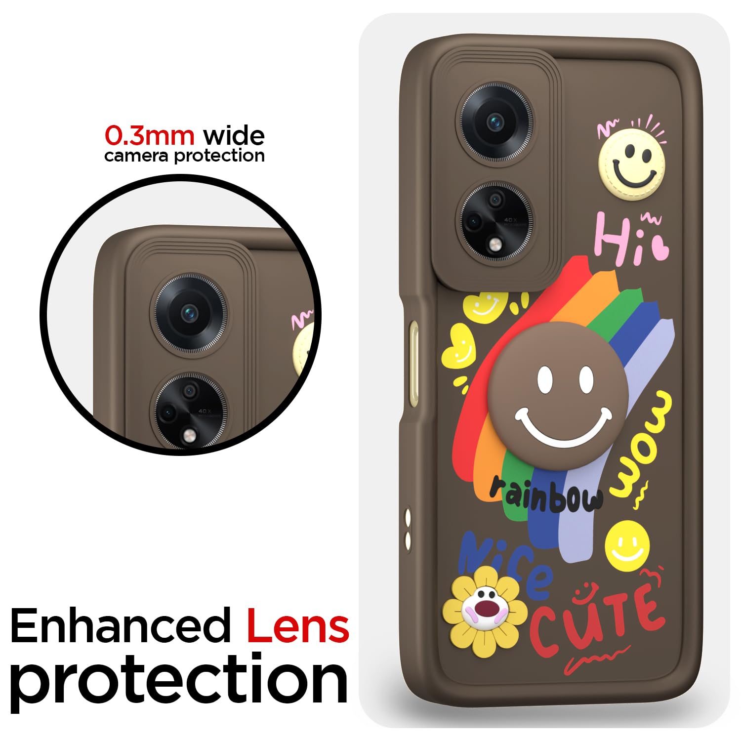 Oppo F23 5G back cover in brown by Pikkme – photo 5