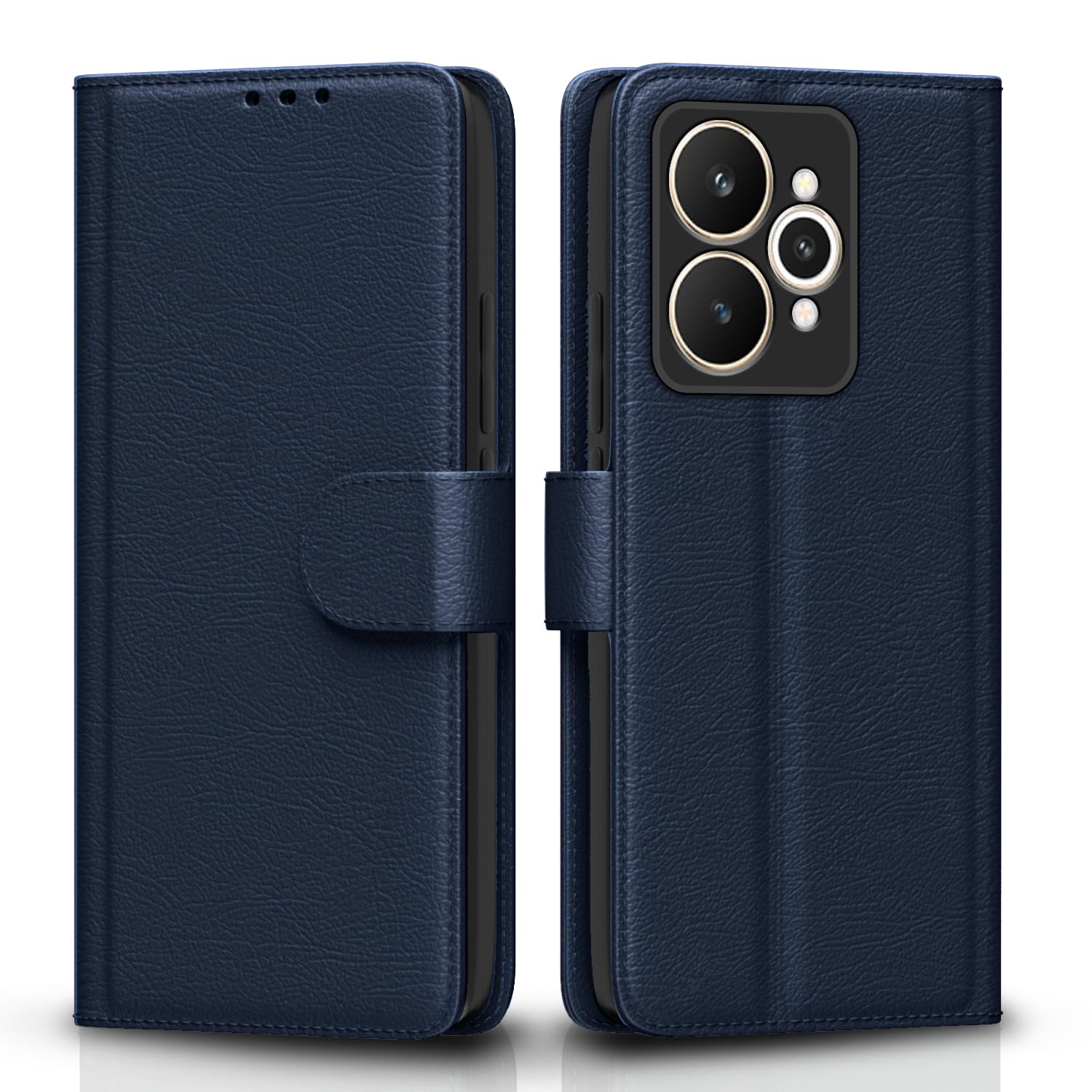 Realme 15 Pro 5G wallet flip cover in blue by Pikkme