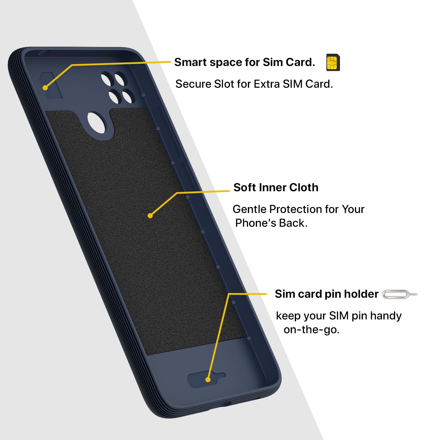 Pikkme Poco C31, Mi Redmi 10A / 10A Sport, Redmi 9 / Redmi 9 Activ / 9C Gencase Back Cover (Blue)