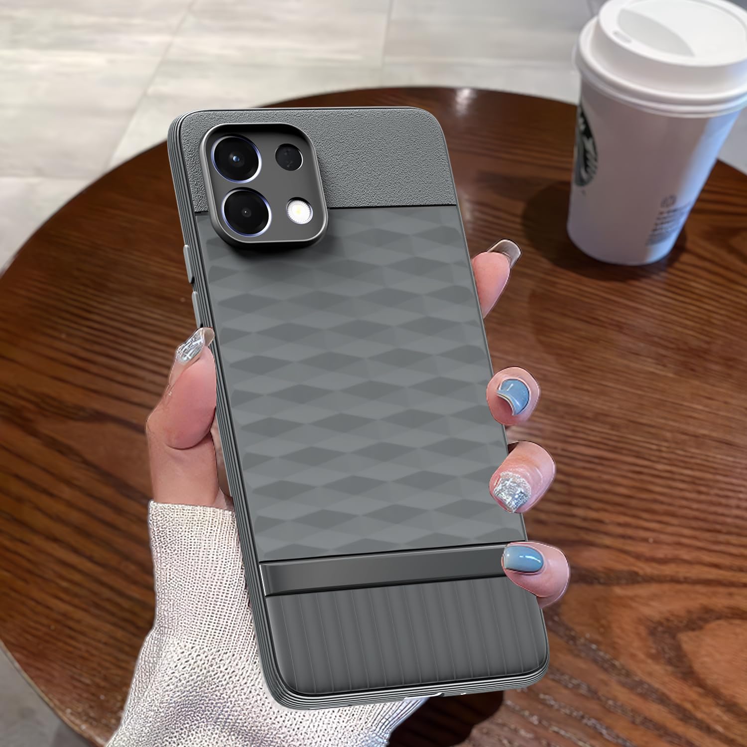 Pikkme Oppo K13 5G Shockproof Soft Flexible Gencase Back cover (Grey)