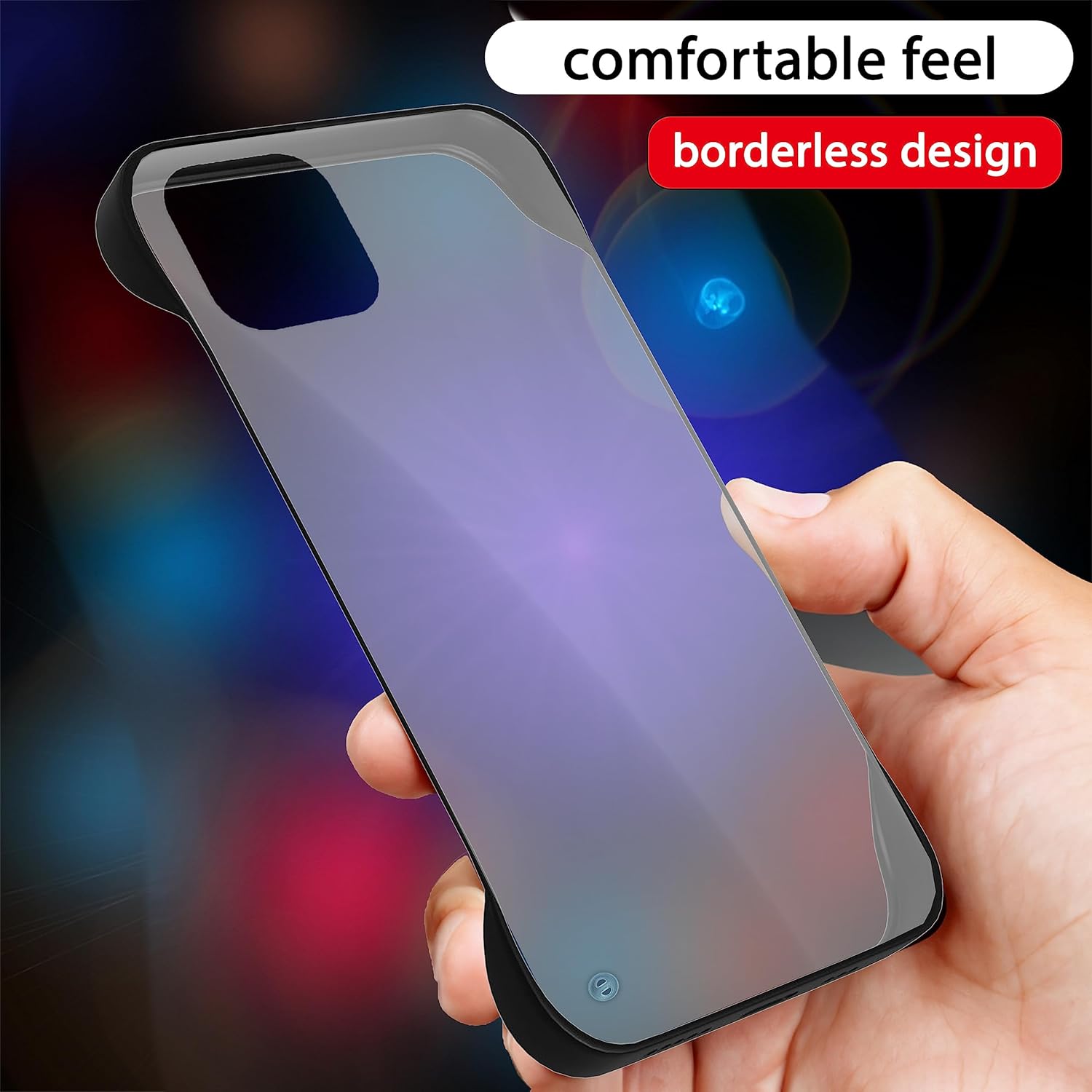 Pikkme iPhone 12 Frameless Back Cover (Black)