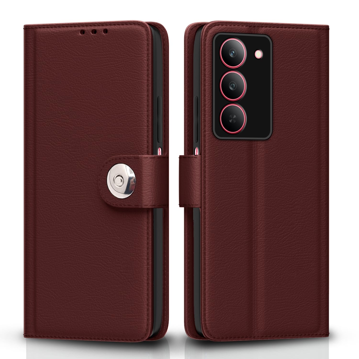 Pikkme brown flip cover for Realme Narzo 80x/P3x/14X 5G