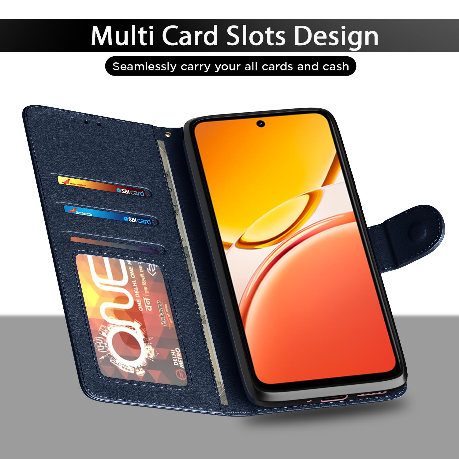 Vivo Y31 5G flip cover in blue by Pikkme – photo 5
