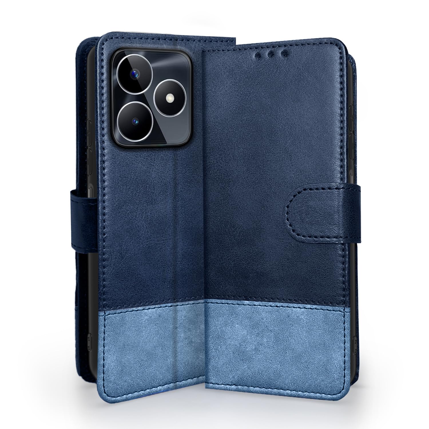 Pikkme Realme Narzo N53 5G navy & light blue flip case