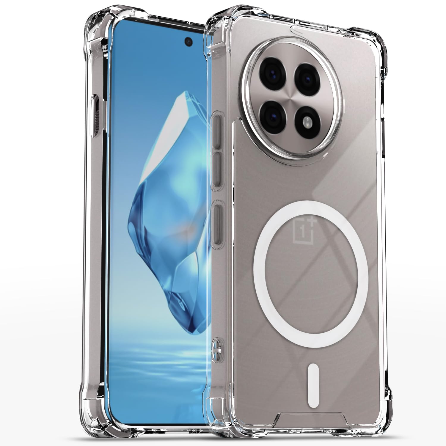 Pikkme transparent mag-safe MagSafe back cover for OnePlus 13R 5G