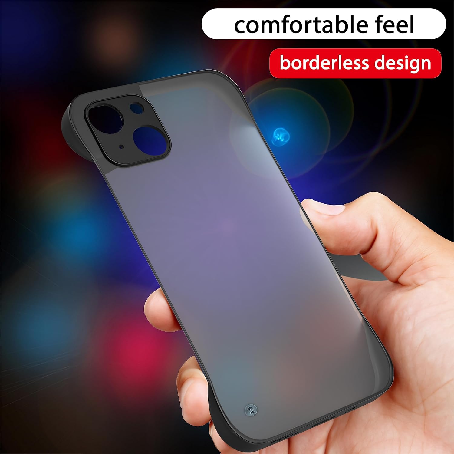 Pikkme iPhone 13 Frameless Back Cover (Black)