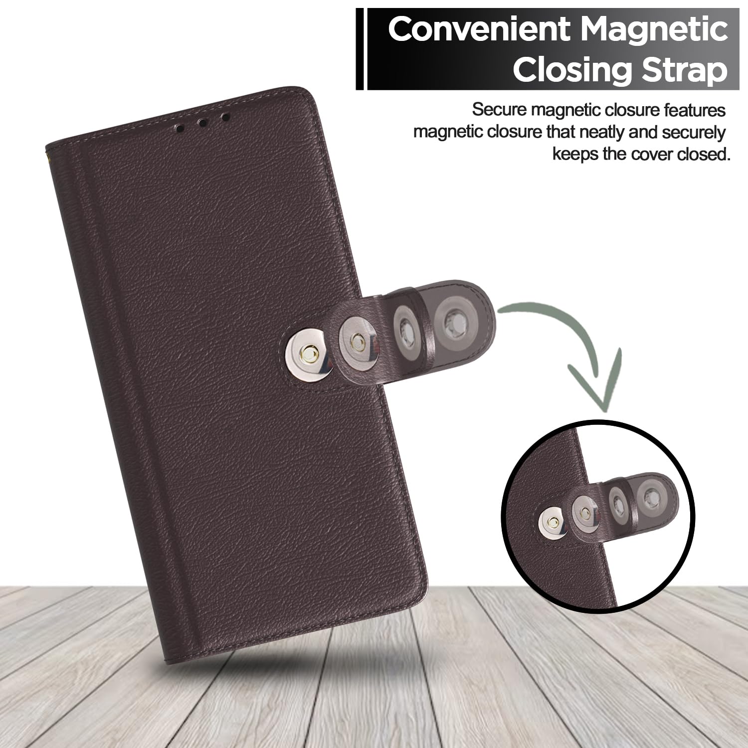 Pikkme OnePlus Nord (2020) Button coffee mobile flip cover – photo 6