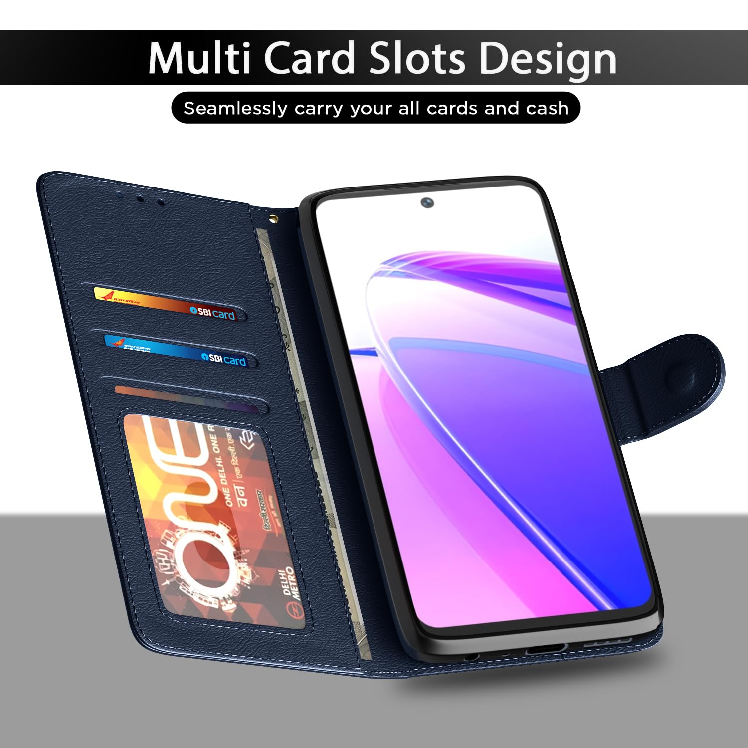 Pikkme blue Wallet flip cover for Itel P55 5G – photo 5