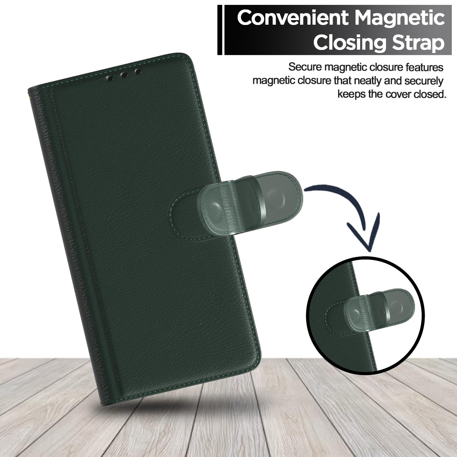 Pikkme Redmi Note 12 4G green flip case – photo 6
