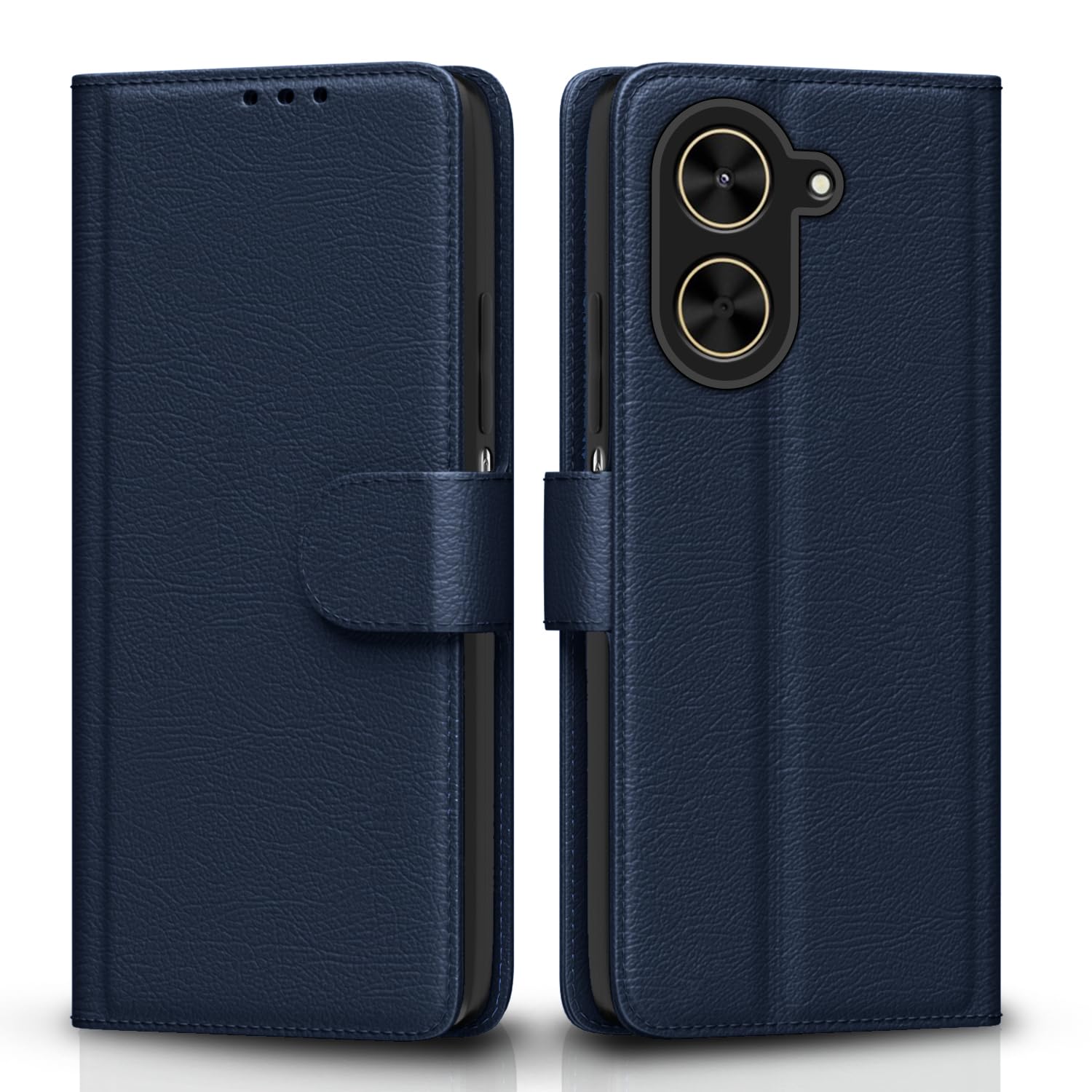 Pikkme Poco C71 / Redmi A5 Vintage Flip Cover (Blue)