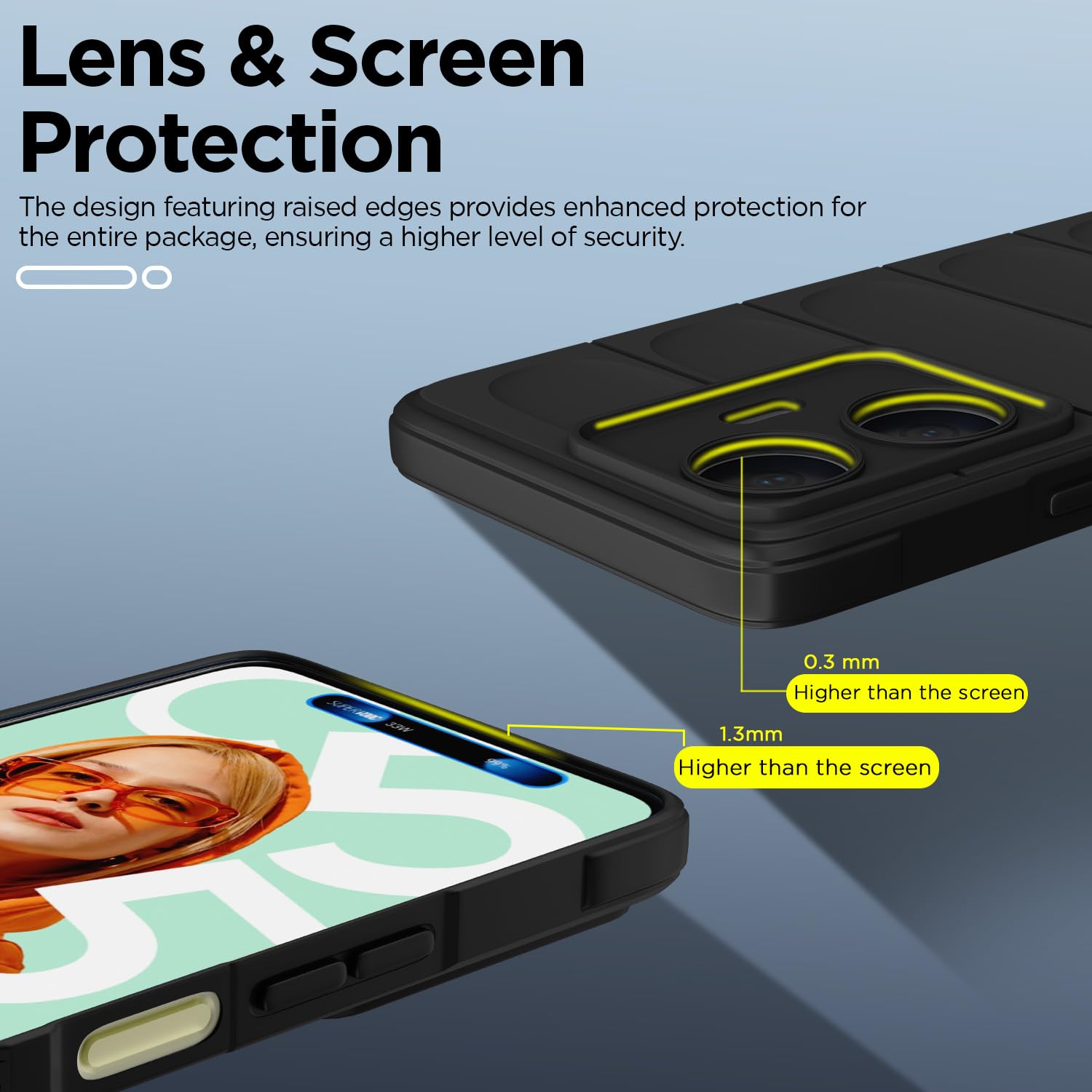 Pikkme Realme C55/Narzo N55 Liquid Silicone black mobile cover – photo 3