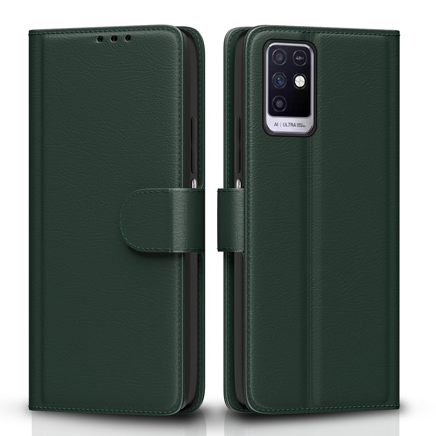 Infinix Note 10 flip case in green by Pikkme