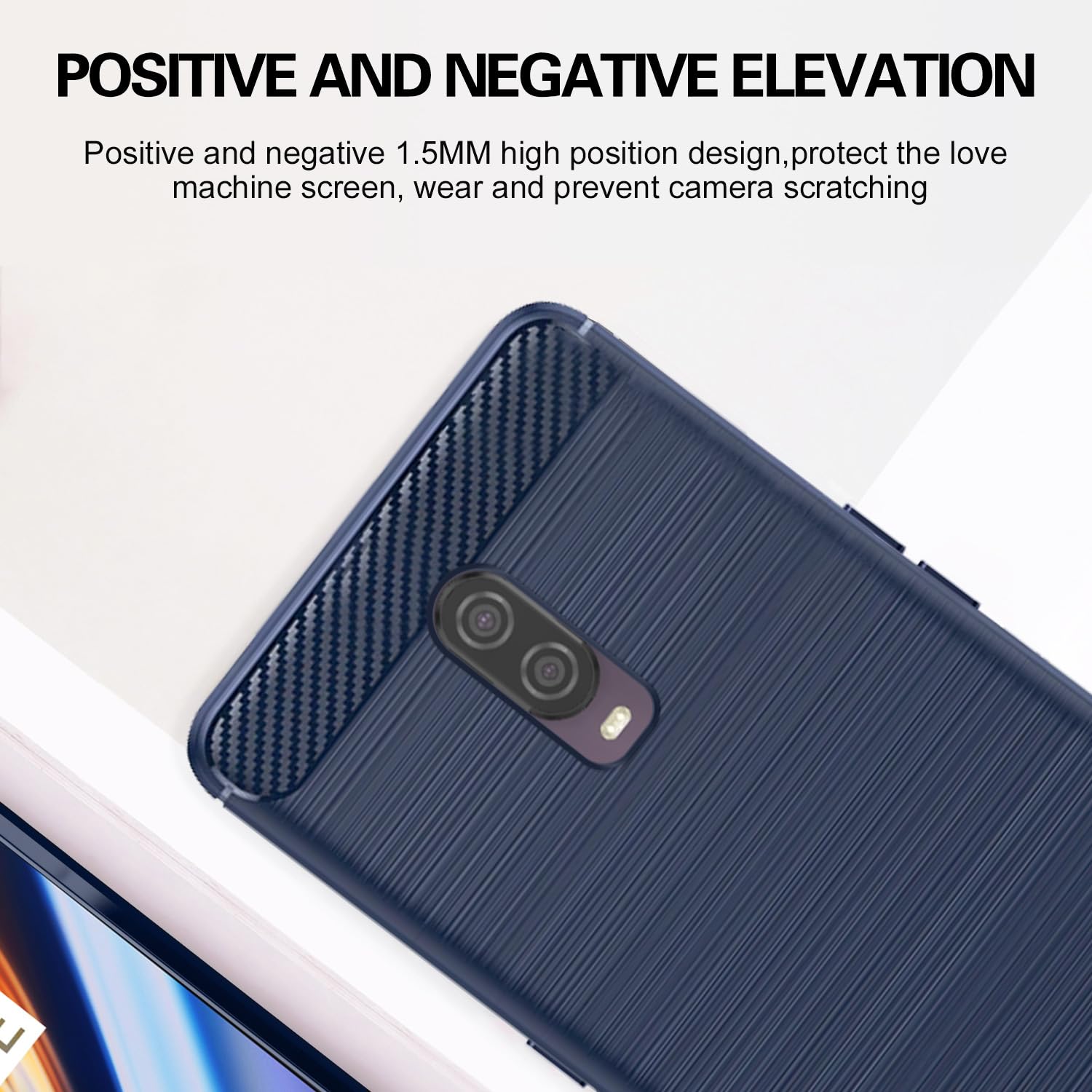 Pikkme Oneplus 6T Hybrid Carbon Fiber Back Cover | Blue