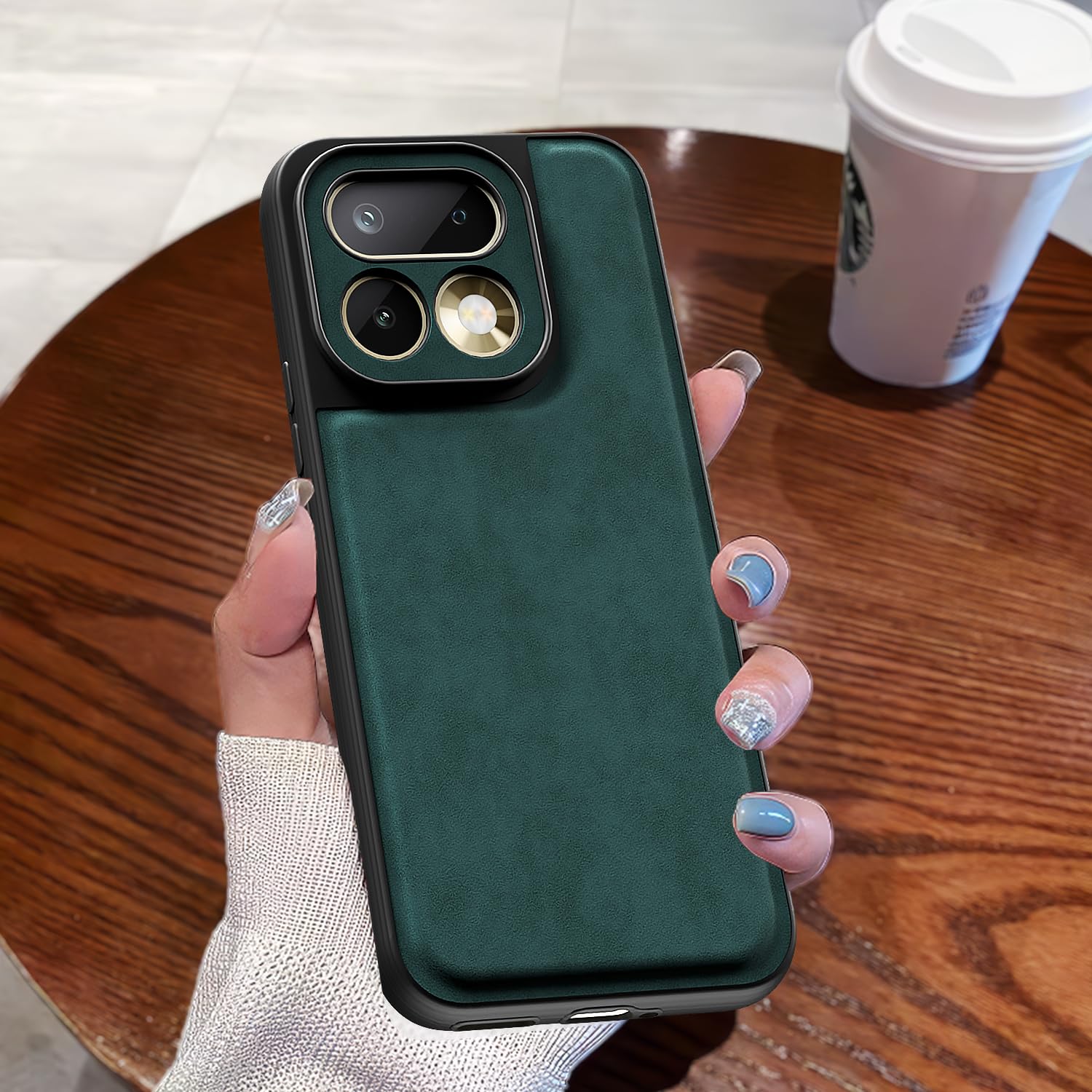 Green Leather mobile cover for Realme 16 Pro 5G – Pikkme – photo 7