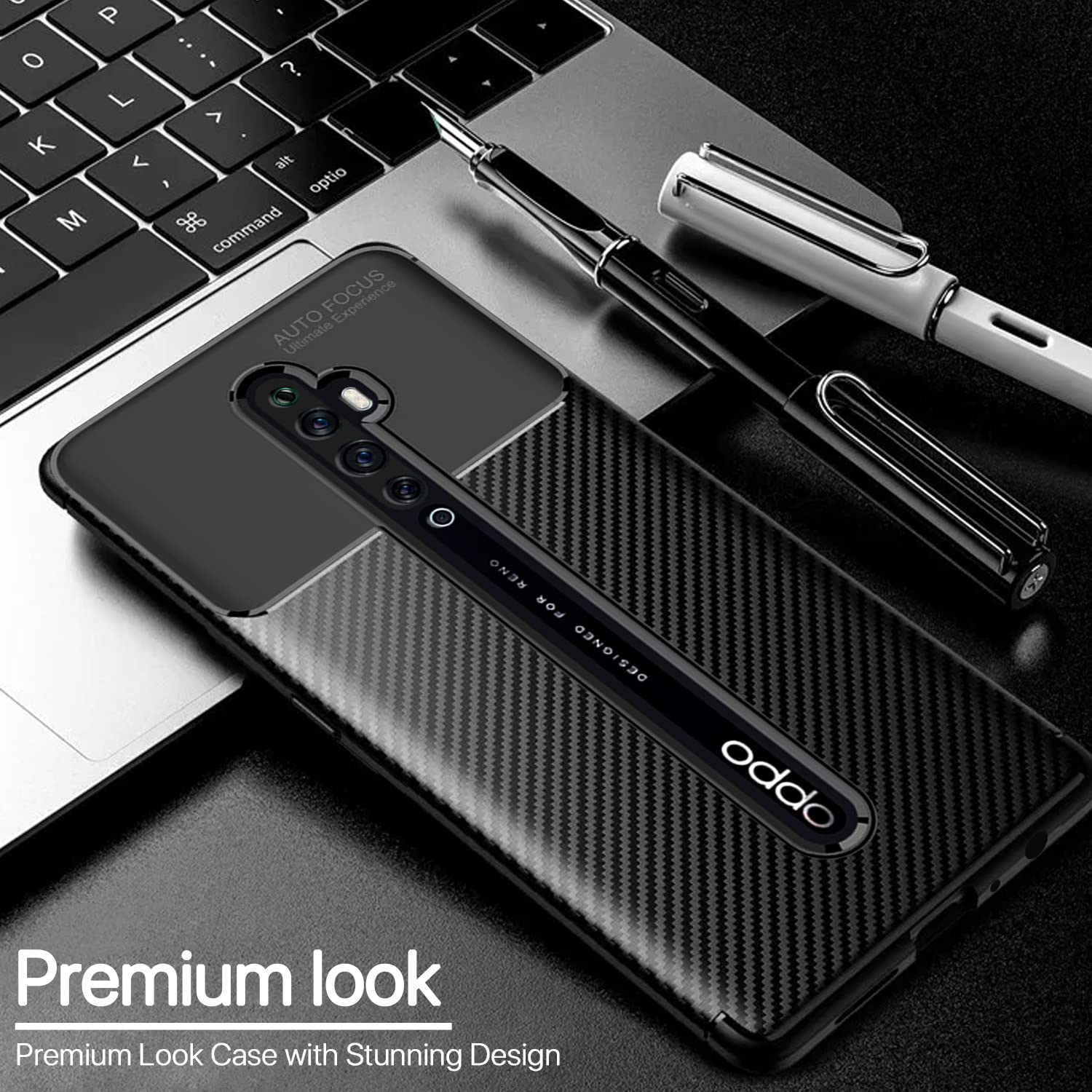 Black Carbon back cover for Oppo Reno 2F/2Z – Pikkme – photo 3