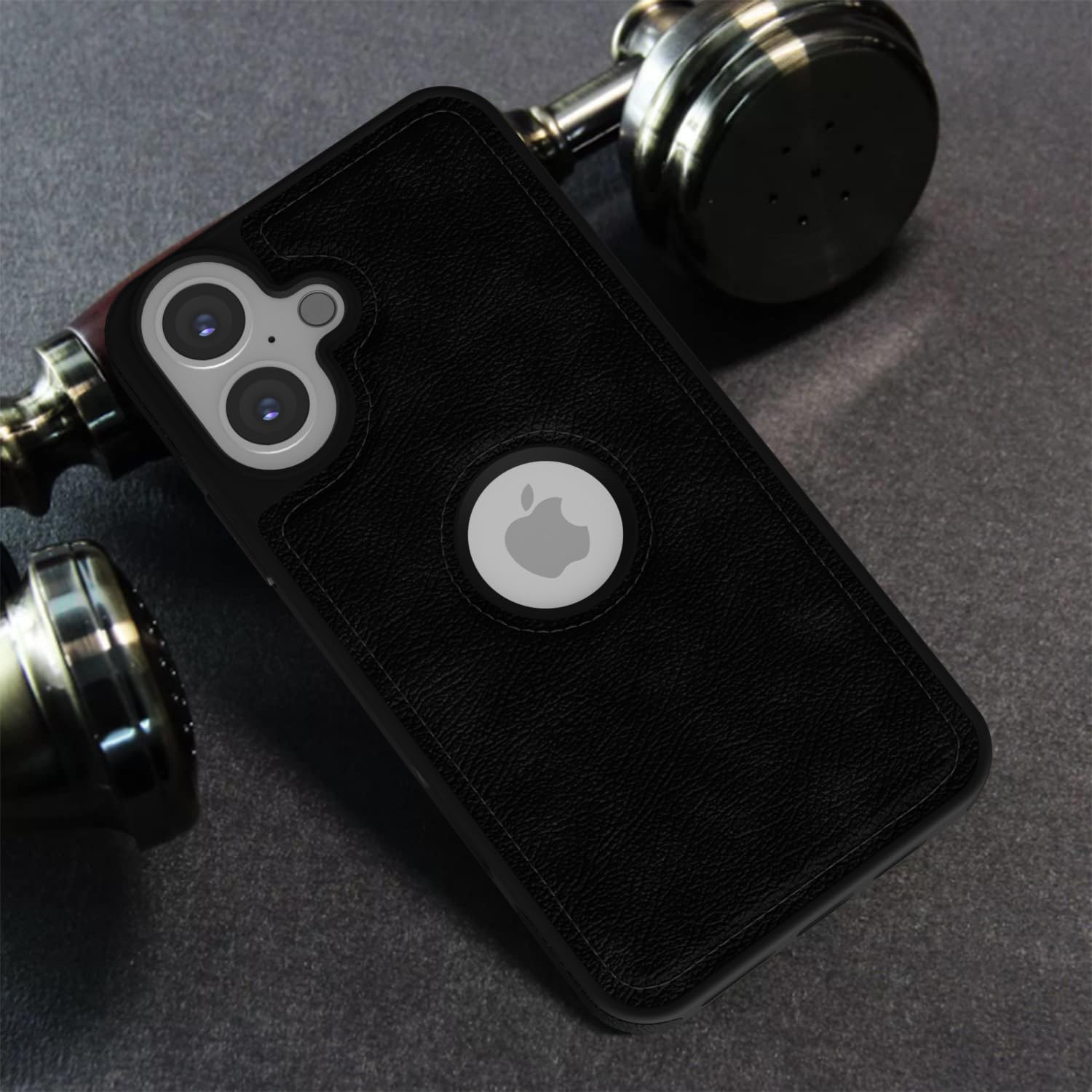 Pikkme iPhone 16 Plus Flexible Pu Leather Back Case | Black