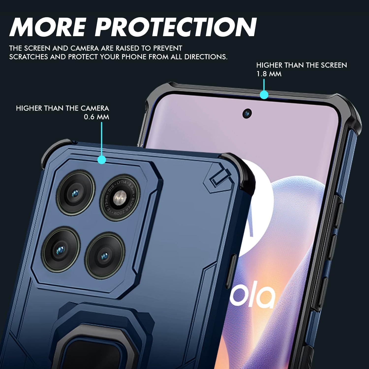 Blue Tough Armor phone cover for Moto Edge 60 Pro 5G – Pikkme – photo 3