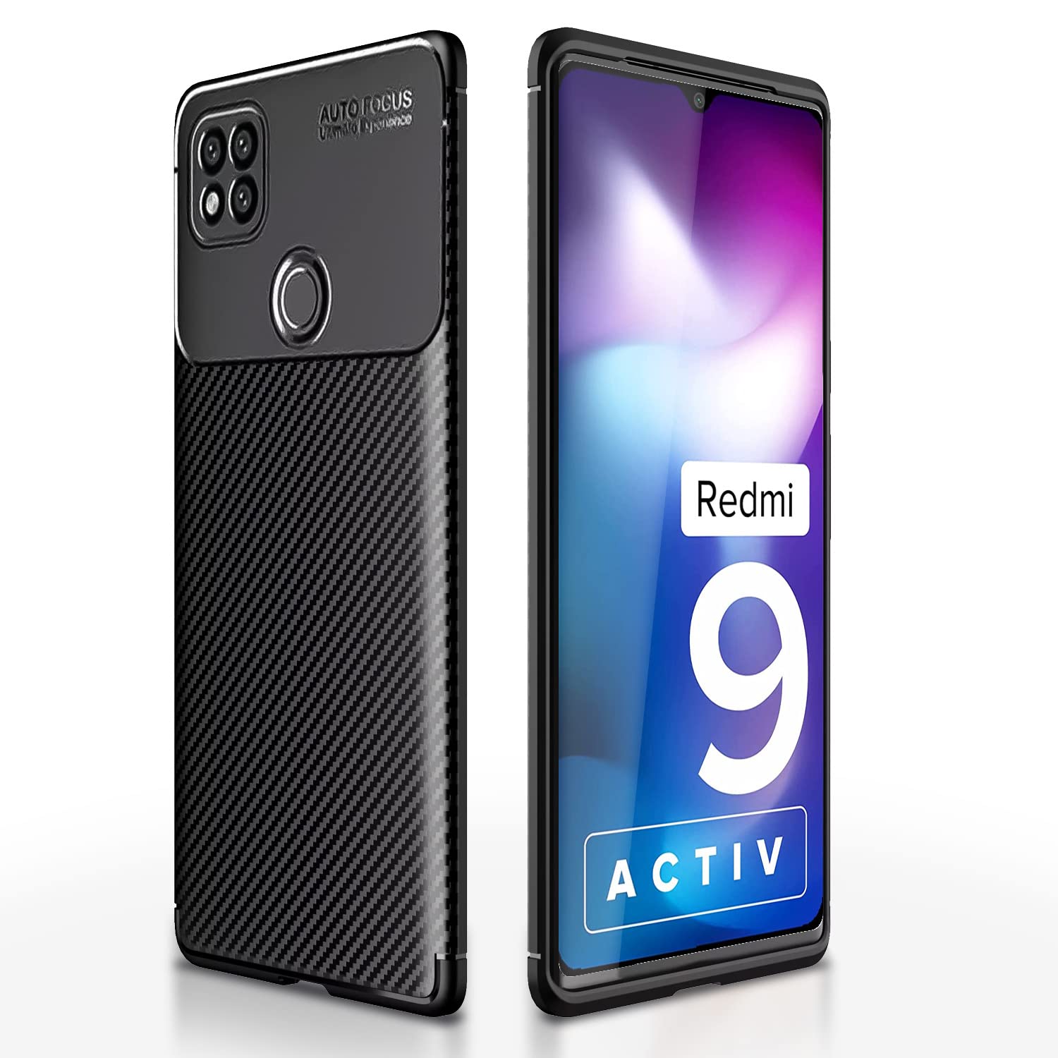 Pikkme Redmi 10A/9/9C, Poco C31 Carbon black back cover