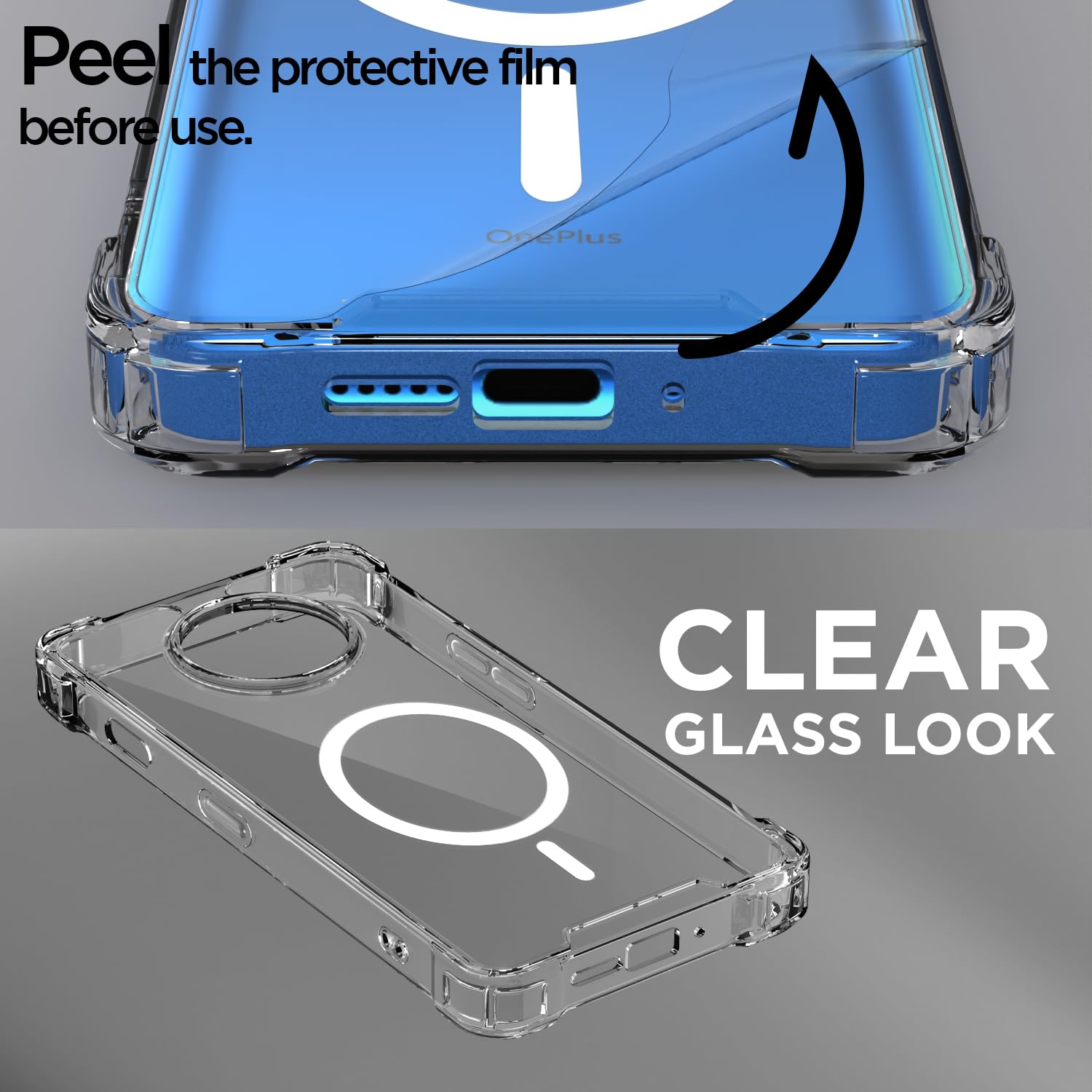 Pikkme OnePlus 7T MagSafe transparent mag-safe mobile back cover – photo 3