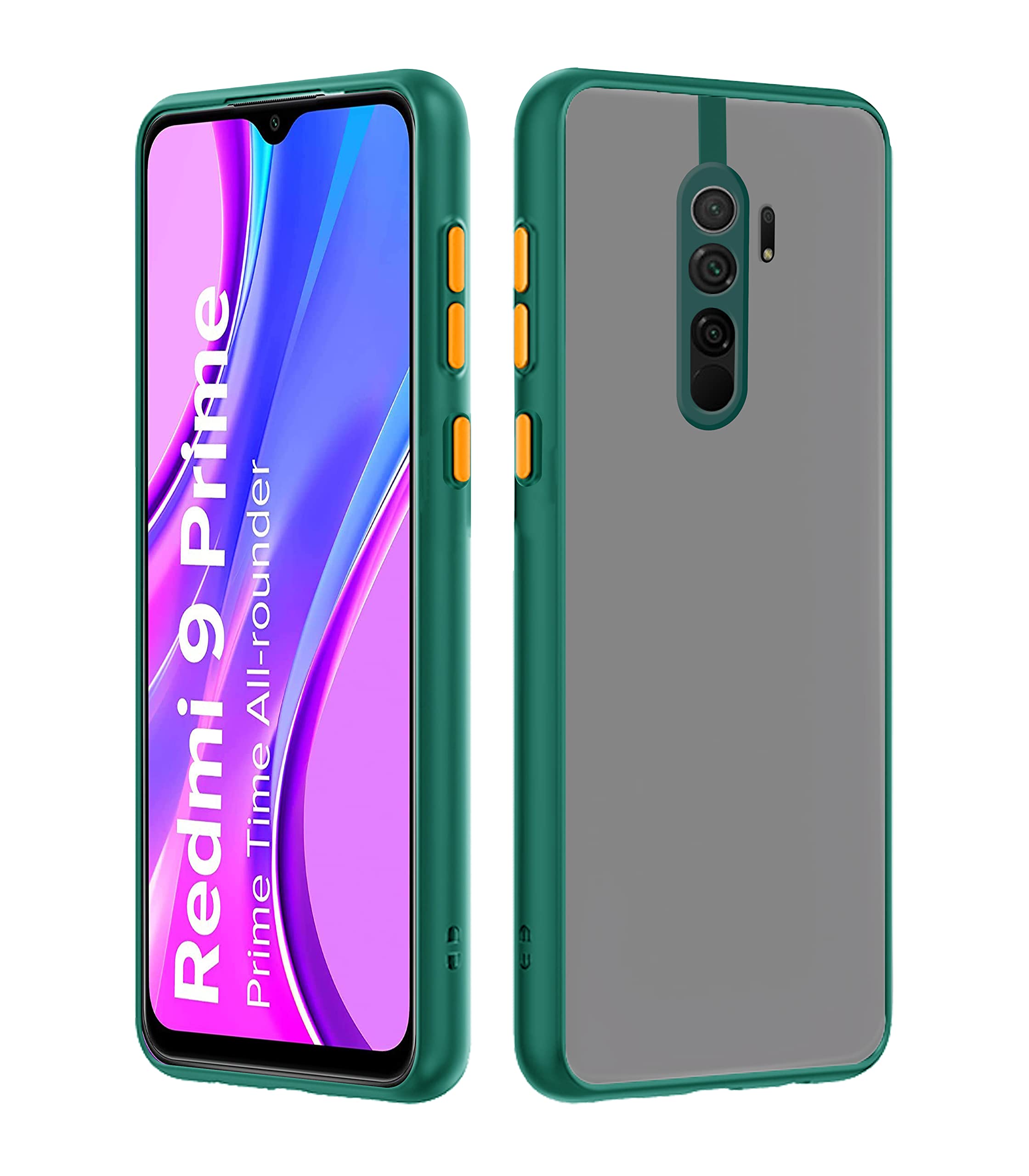 Pikkme Redmi 9 Prime Matte light green back cover