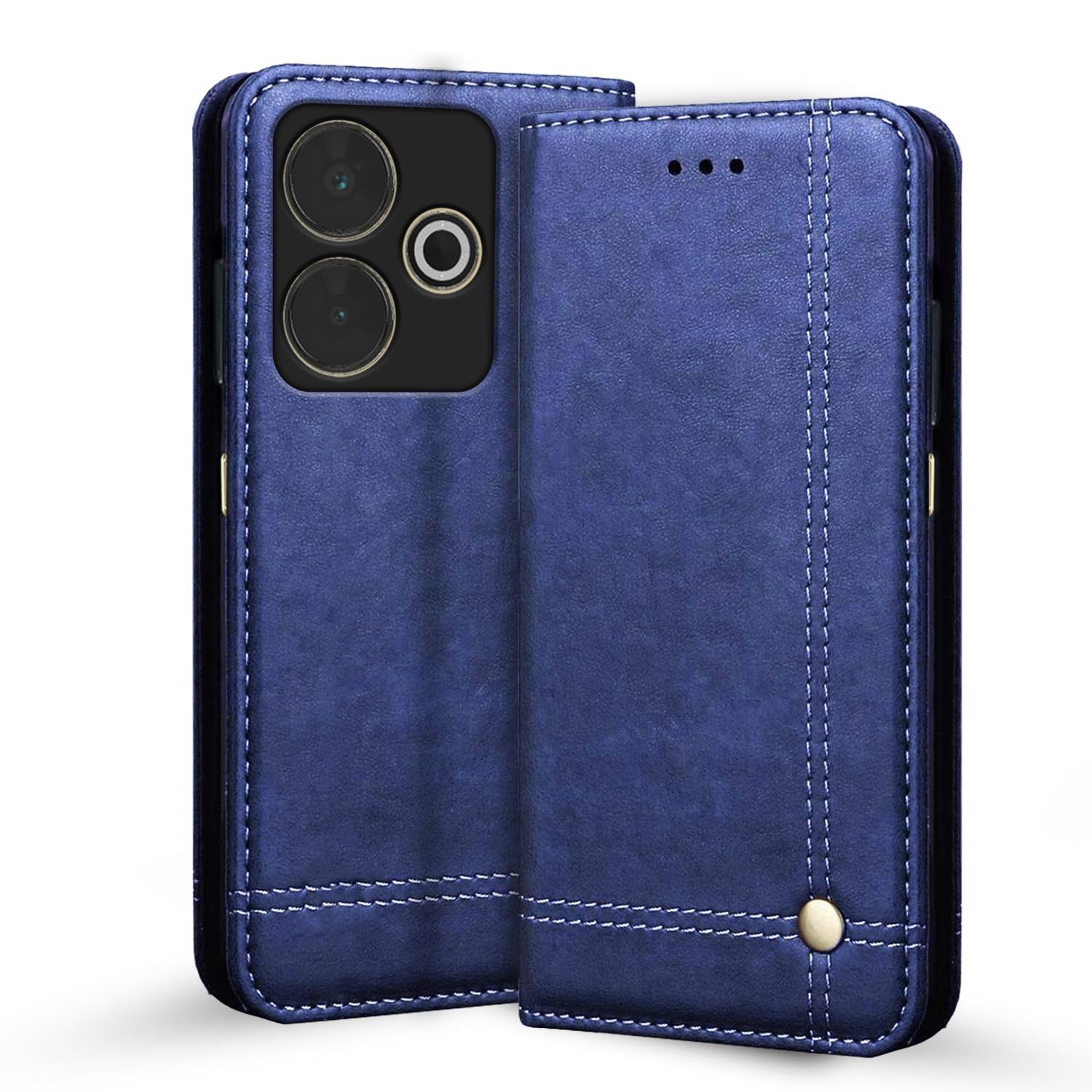 Pikkme blue flip case for Redmi 13/Poco M6 Plus 5G