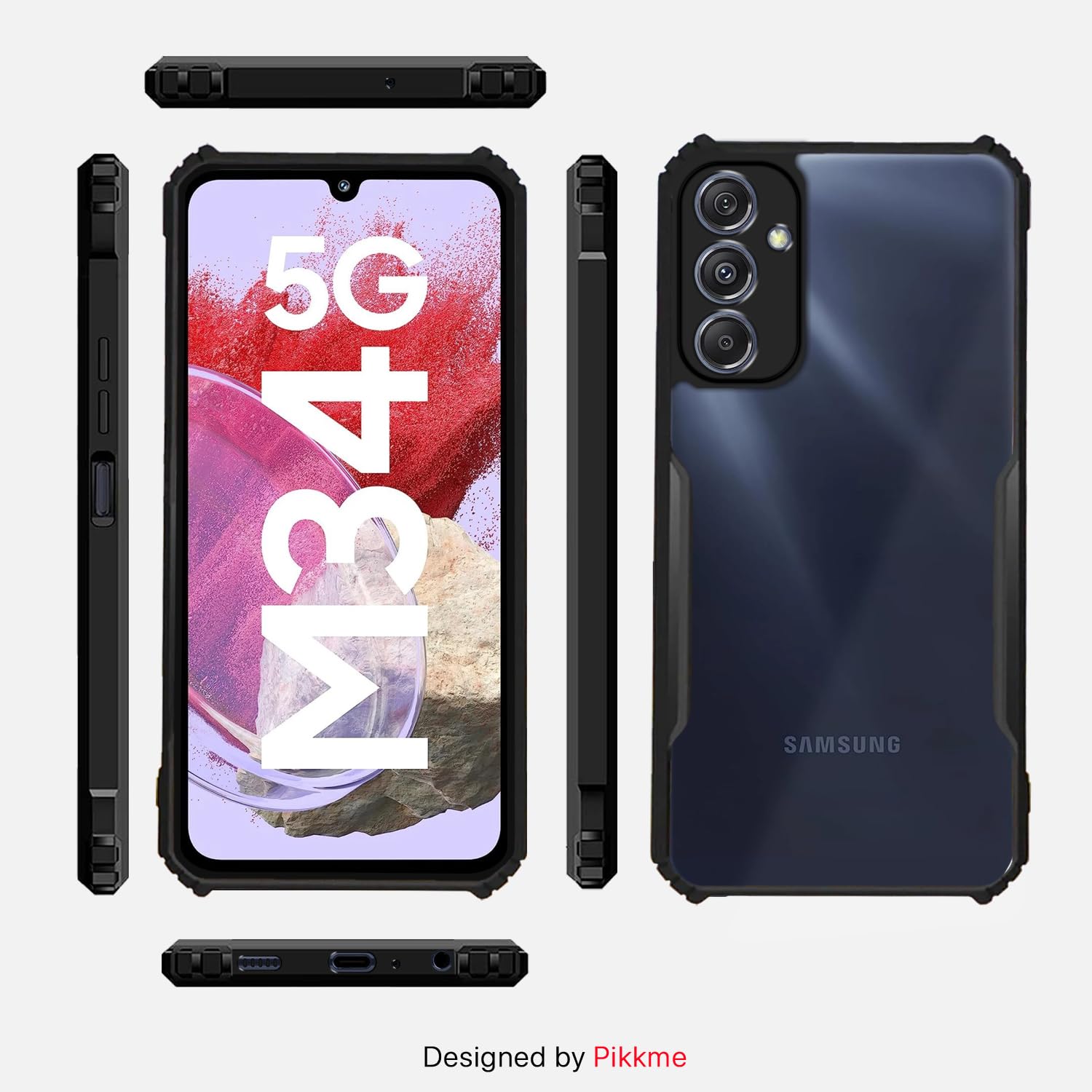 Pikkme Samsung Galaxy M34 5G / F34 5G Eagle Back Cover (Black)