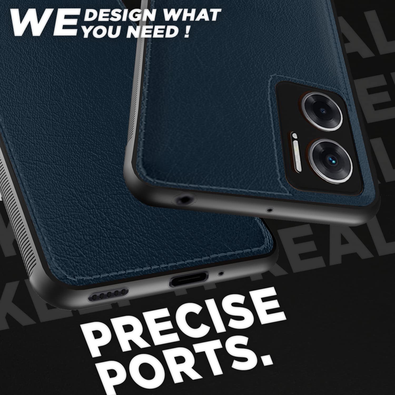 Pikkme blue Leather phone cover for Redmi 11 Prime 5G – photo 4