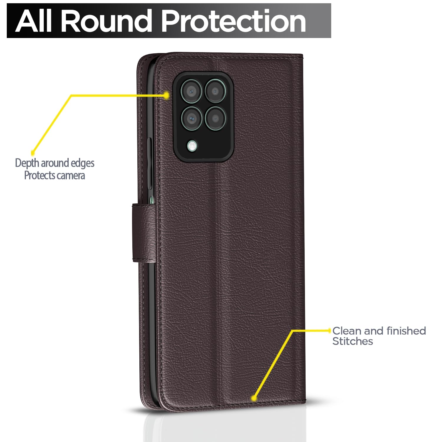 Pikkme Samsung M33 5G coffee mobile flip cover – photo 4