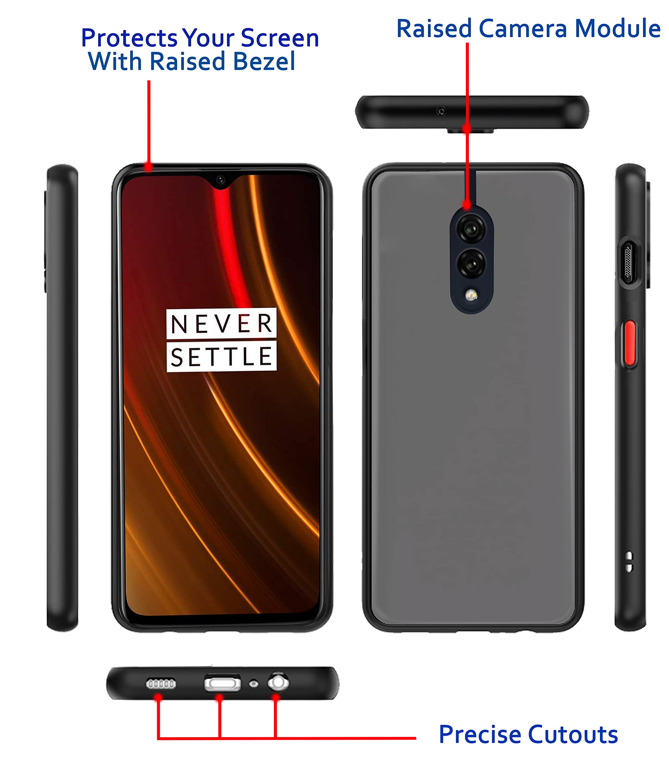 Pikkme black Hybrid phone cover for OnePlus 7 – photo 3